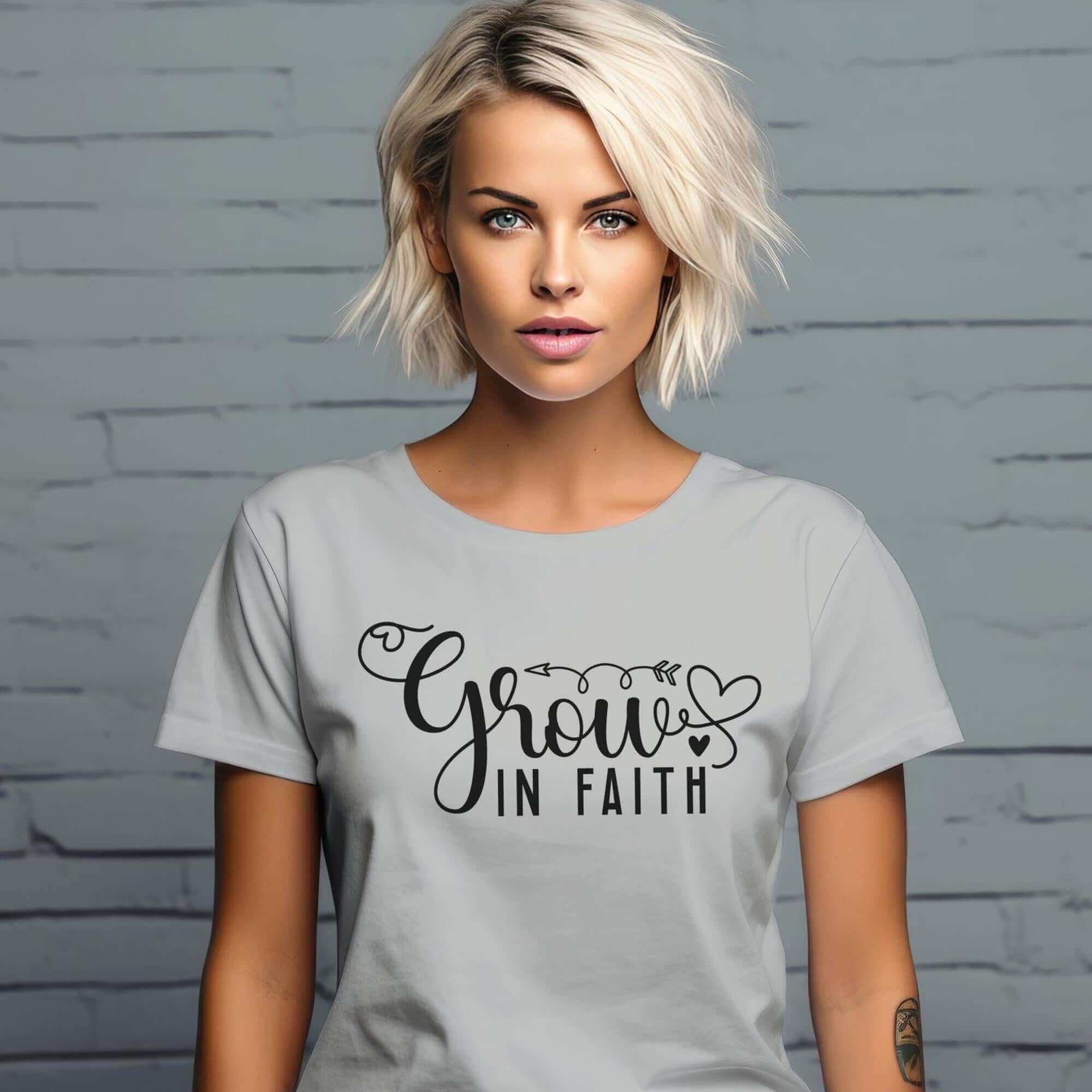 Grow In Faith Women's Short Sleeve Tee - Jesus Passion Apparel