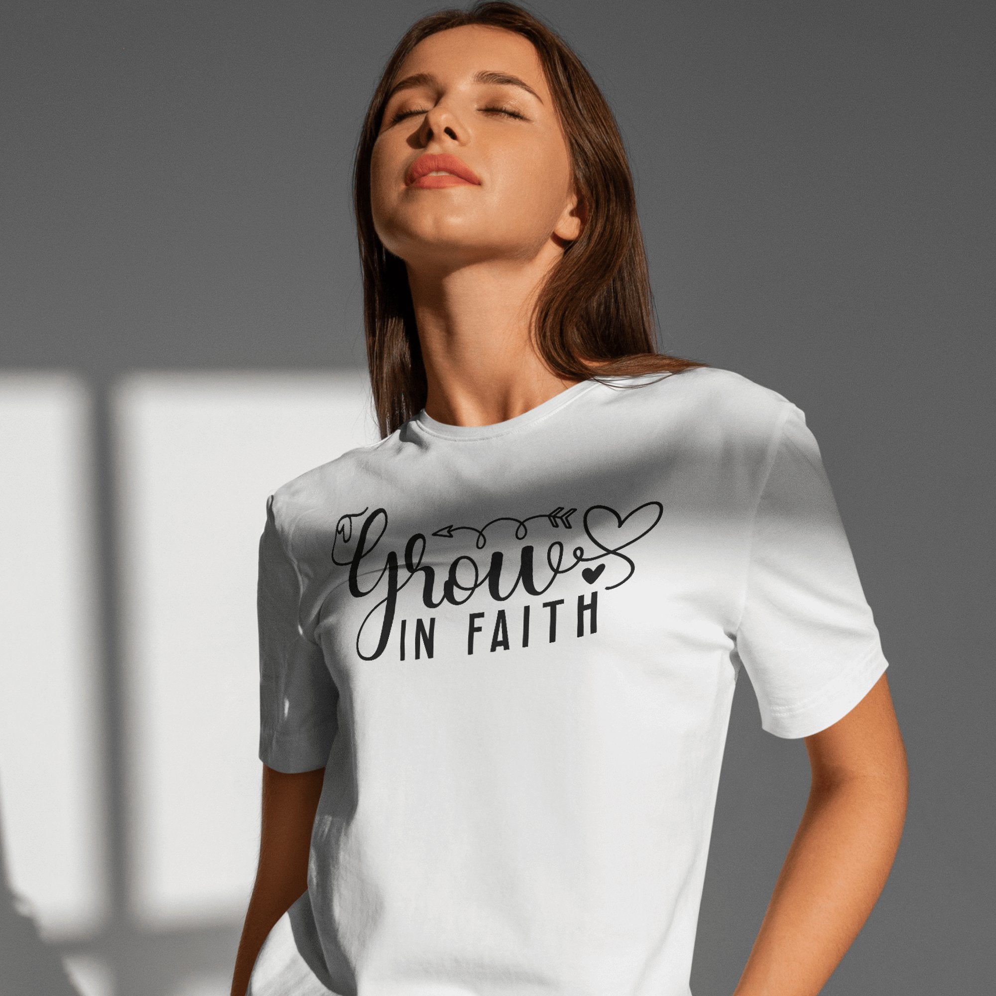 Grow In Faith Women's Short Sleeve Tee - Jesus Passion Apparel