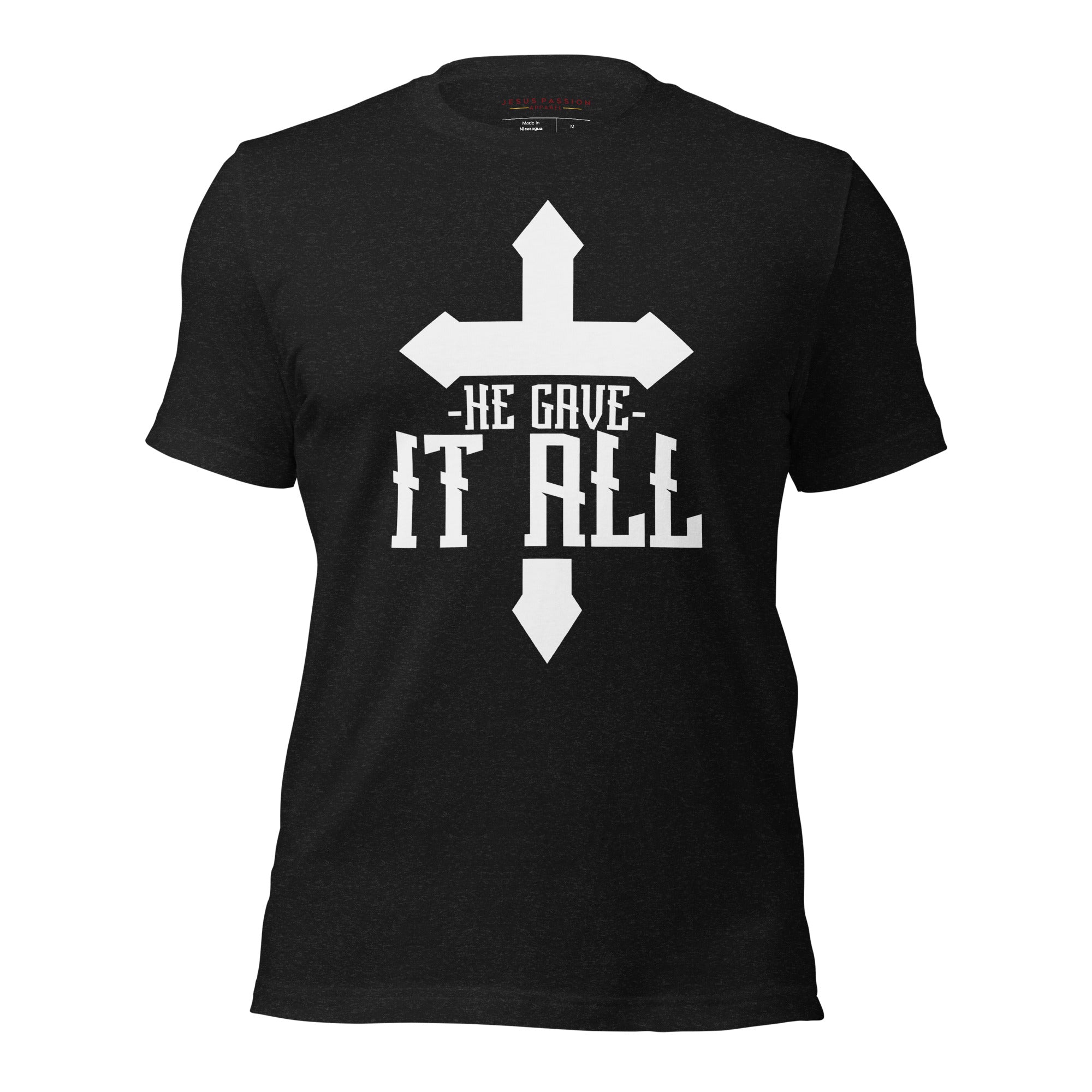 He Gave it All Cross Jersey Short Sleeve T-Shirt - Jesus Passion Apparel