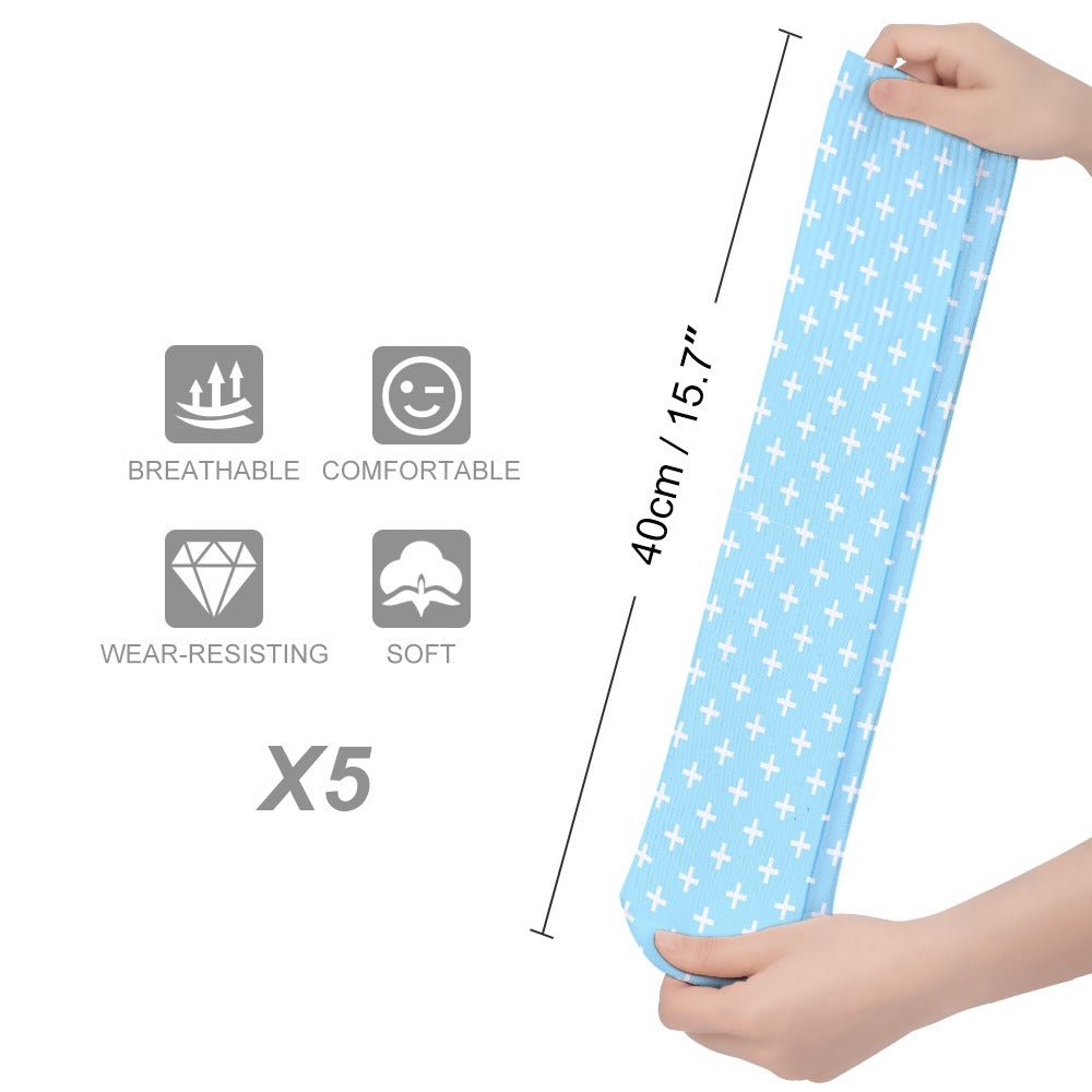 Holy Cross Inspirational Blue Breathable Stockings (Pack of 5 - Same Pattern) - Jesus Passion Apparel