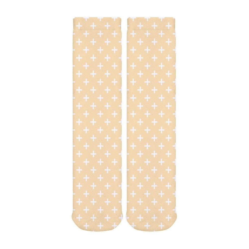 Holy Cross Inspirational Butterscotch Breathable Stockings (Pack of 1) - Jesus Passion Apparel