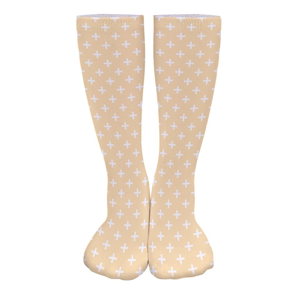 Holy Cross Inspirational Butterscotch Breathable Stockings (Pack of 1) - Jesus Passion Apparel