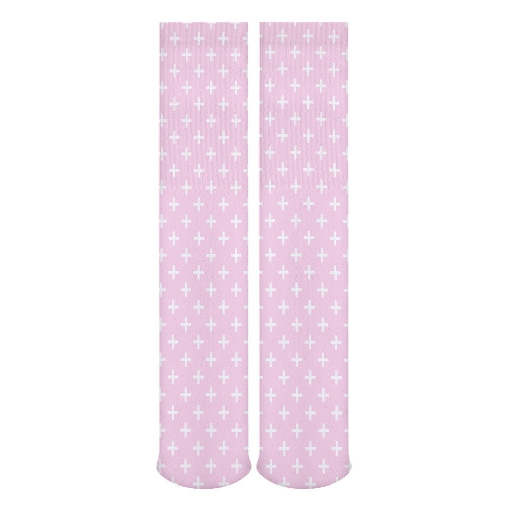 Holy Cross Inspirational Pink Breathable Stockings (Pack of 5 - Same Pattern) - Jesus Passion Apparel