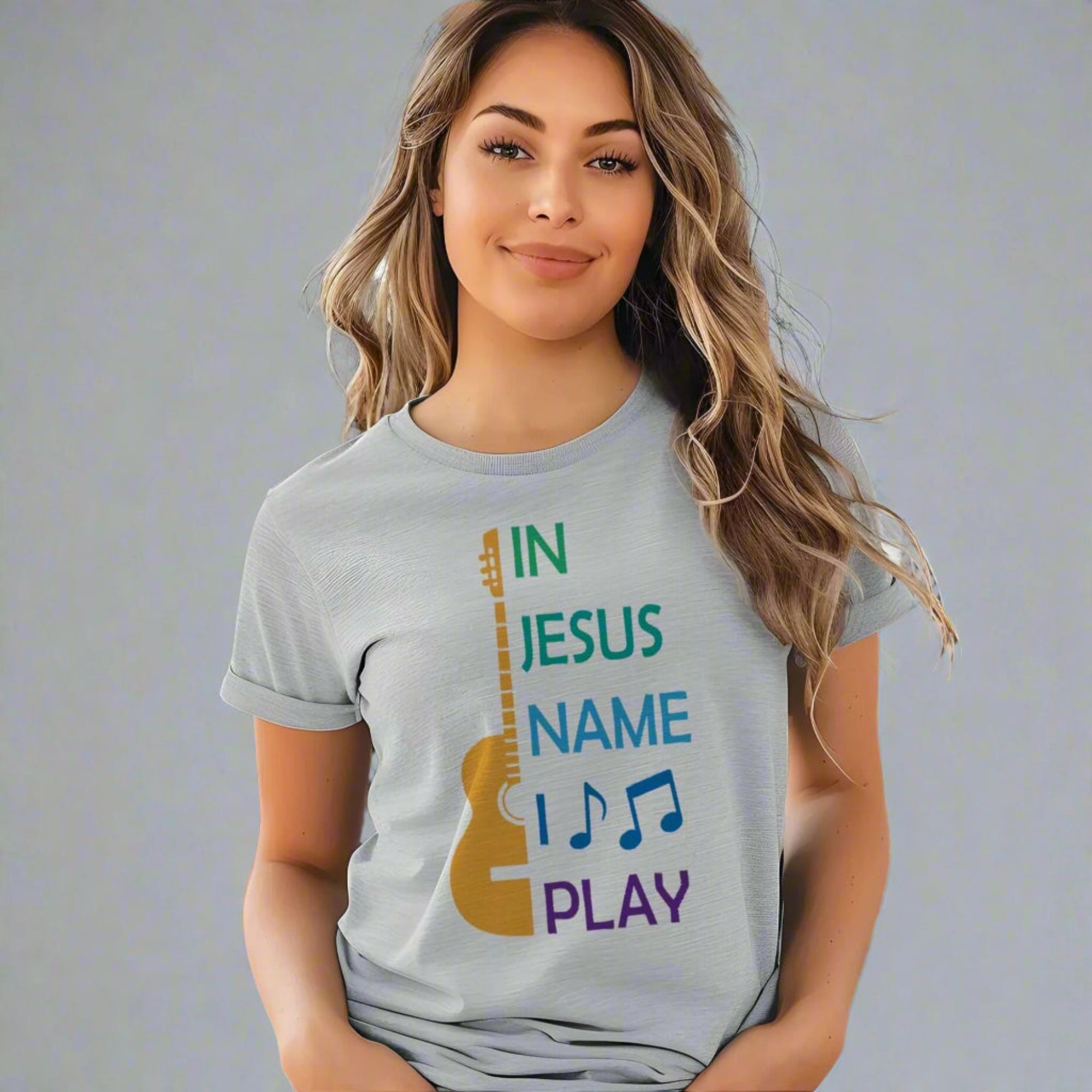 I Play Guitar Women's Short Sleeve T-Shirt - Jesus Passion Apparel