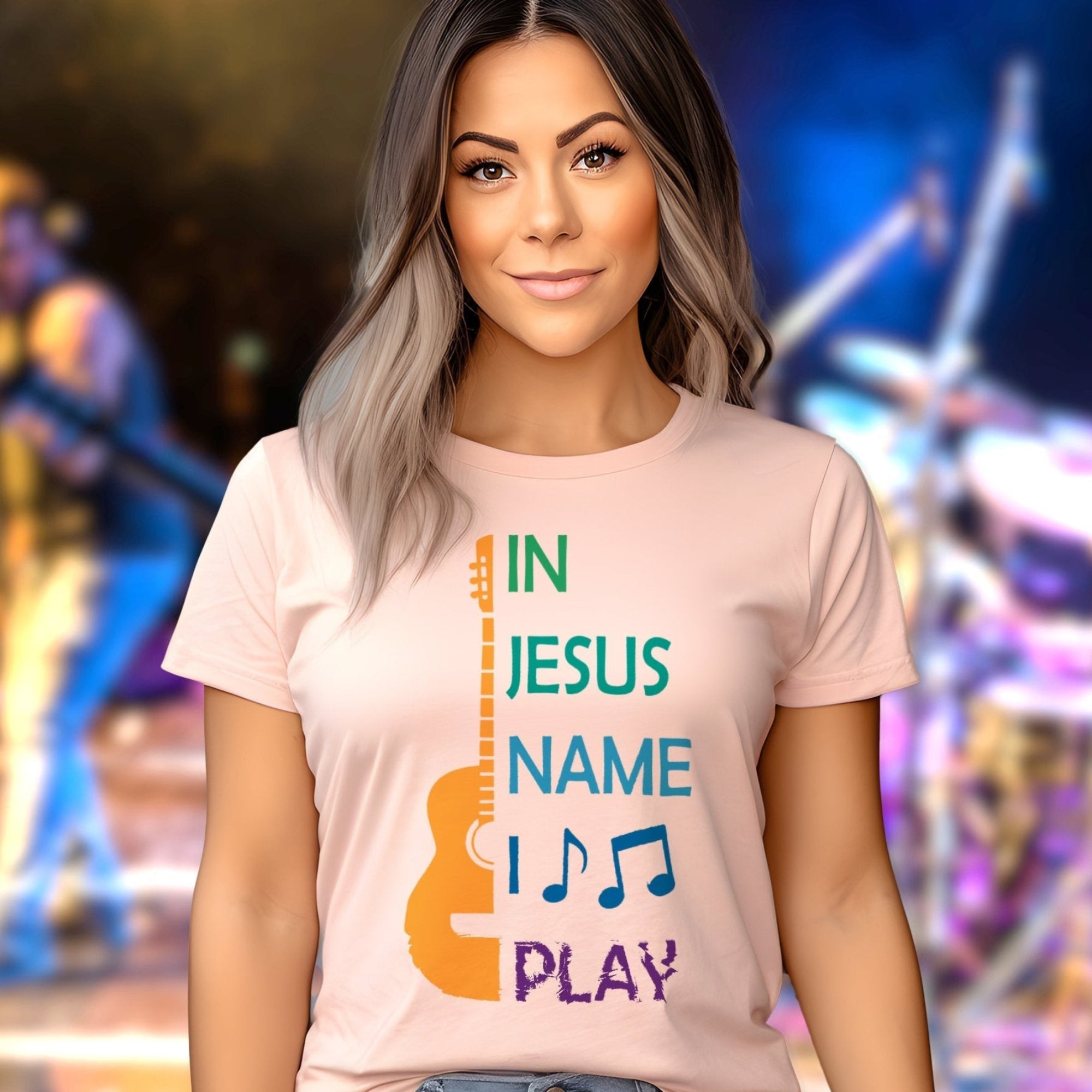 I Play Guitar Women's Short Sleeve T-Shirt - Jesus Passion Apparel