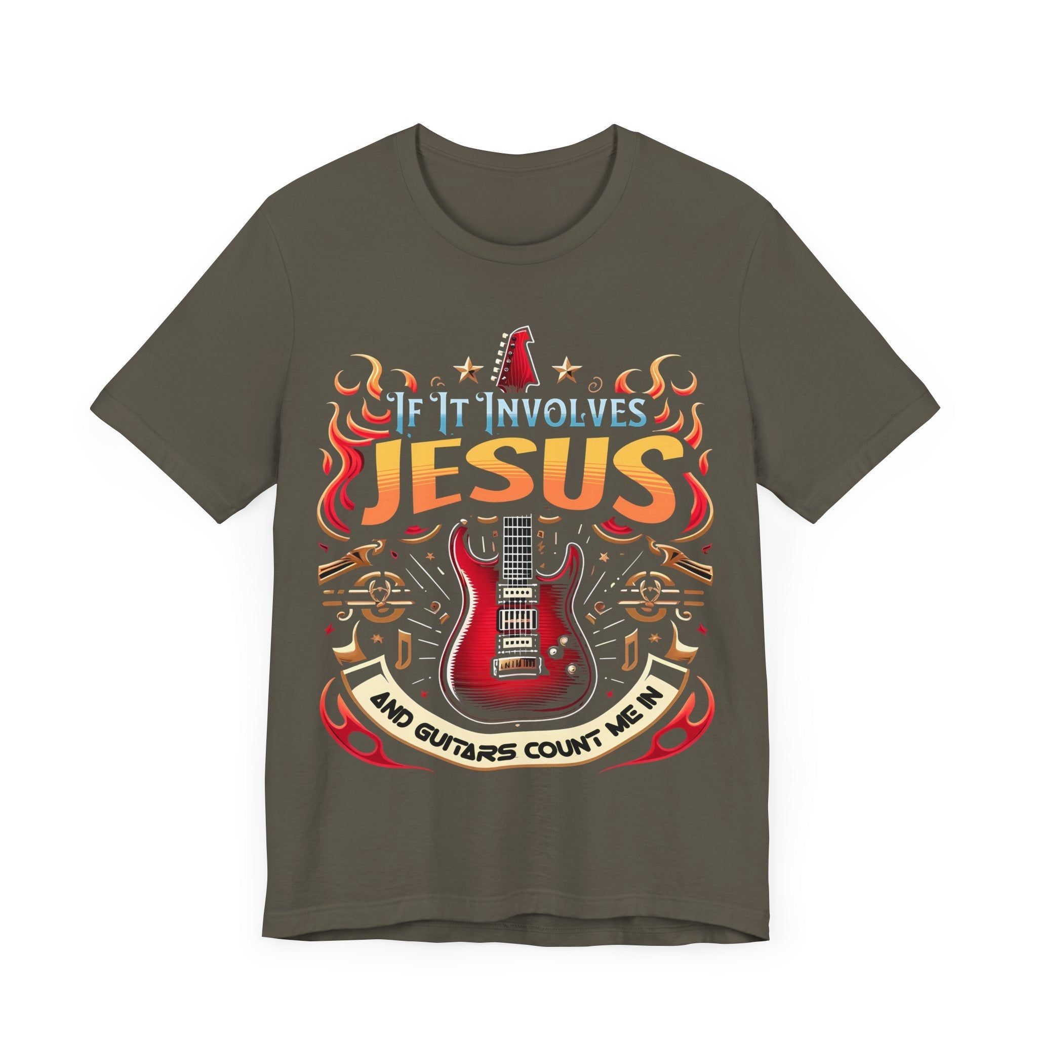 Jesus and Guitars Unisex Relaxed Fit T-shirt - Jesus Passion Apparel