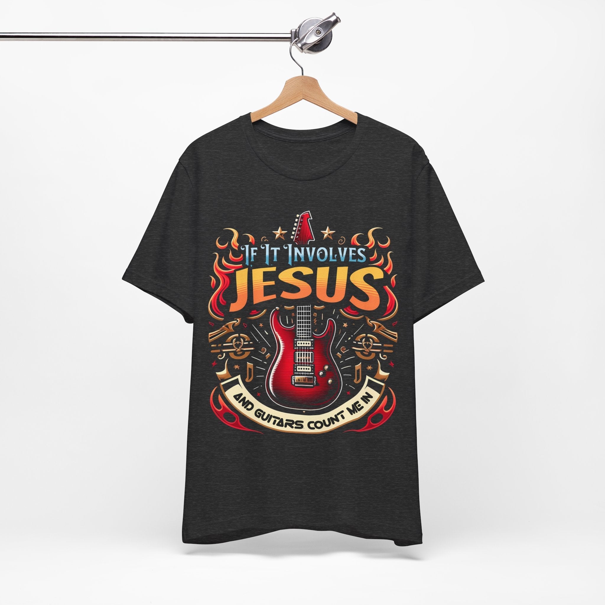 Jesus and Guitars Unisex Relaxed Fit T-shirt - Jesus Passion Apparel