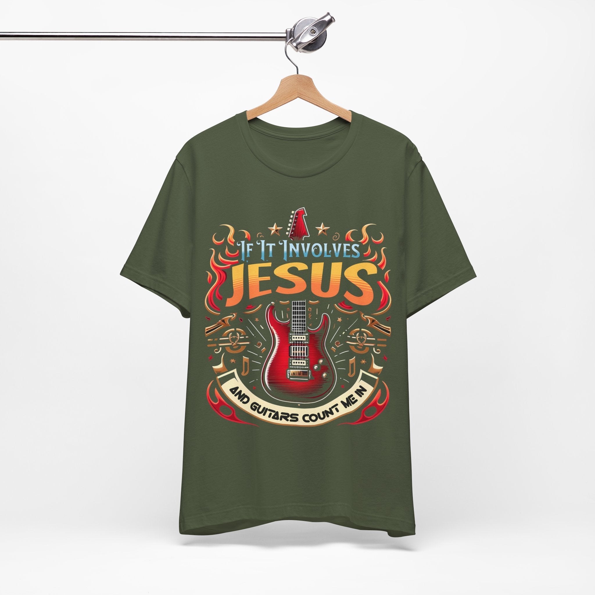 Jesus and Guitars Unisex Relaxed Fit T-shirt - Jesus Passion Apparel