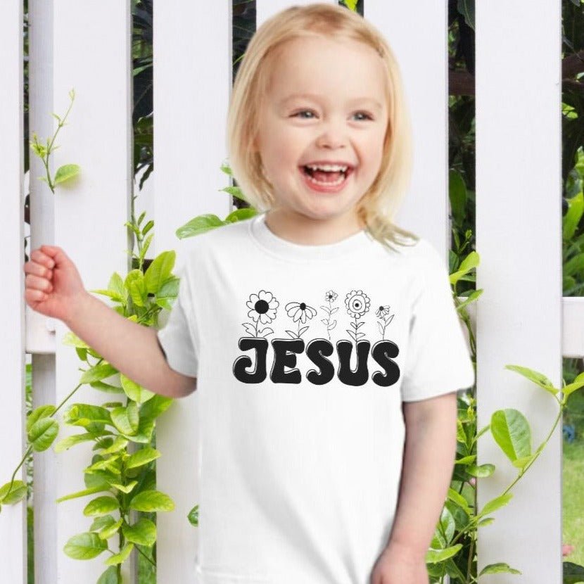 Jesus Flower Garden Toddler's Fine Jersey Tee - Jesus Passion Apparel