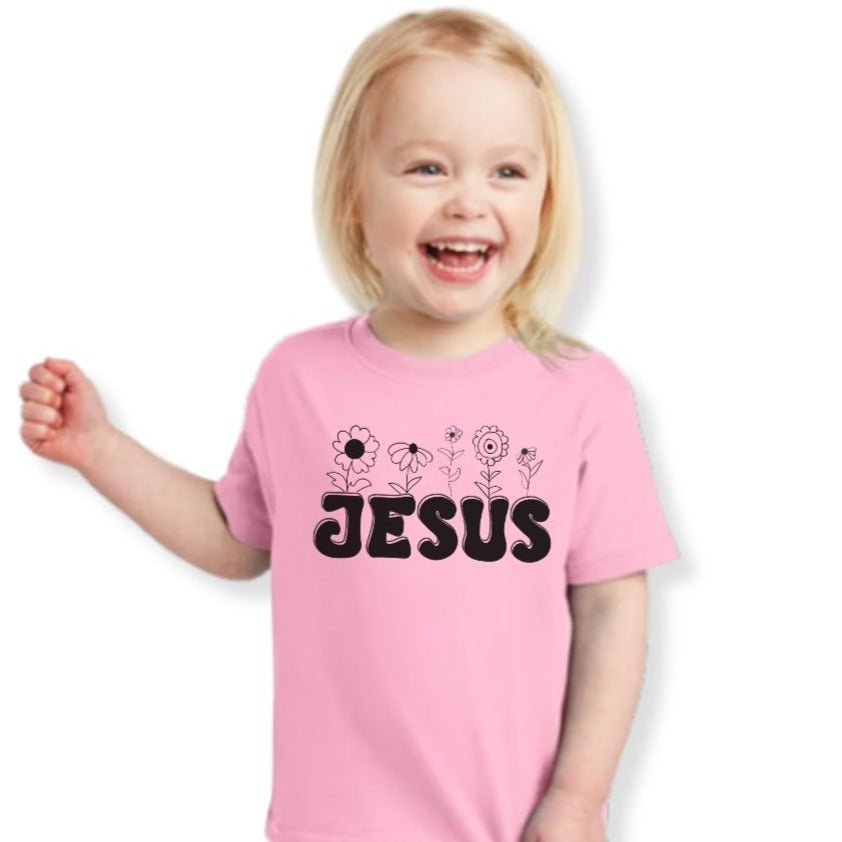 Jesus Flower Garden Toddler's Fine Jersey Tee - Jesus Passion Apparel