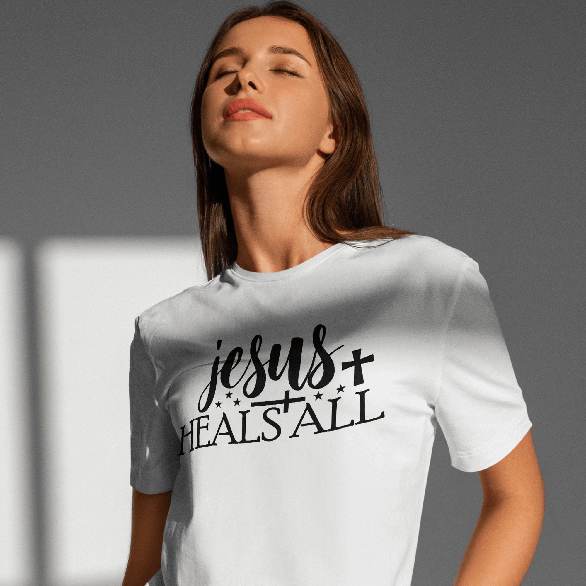 Jesus Heals All Women's Short Sleeve Tee - Jesus Passion Apparel