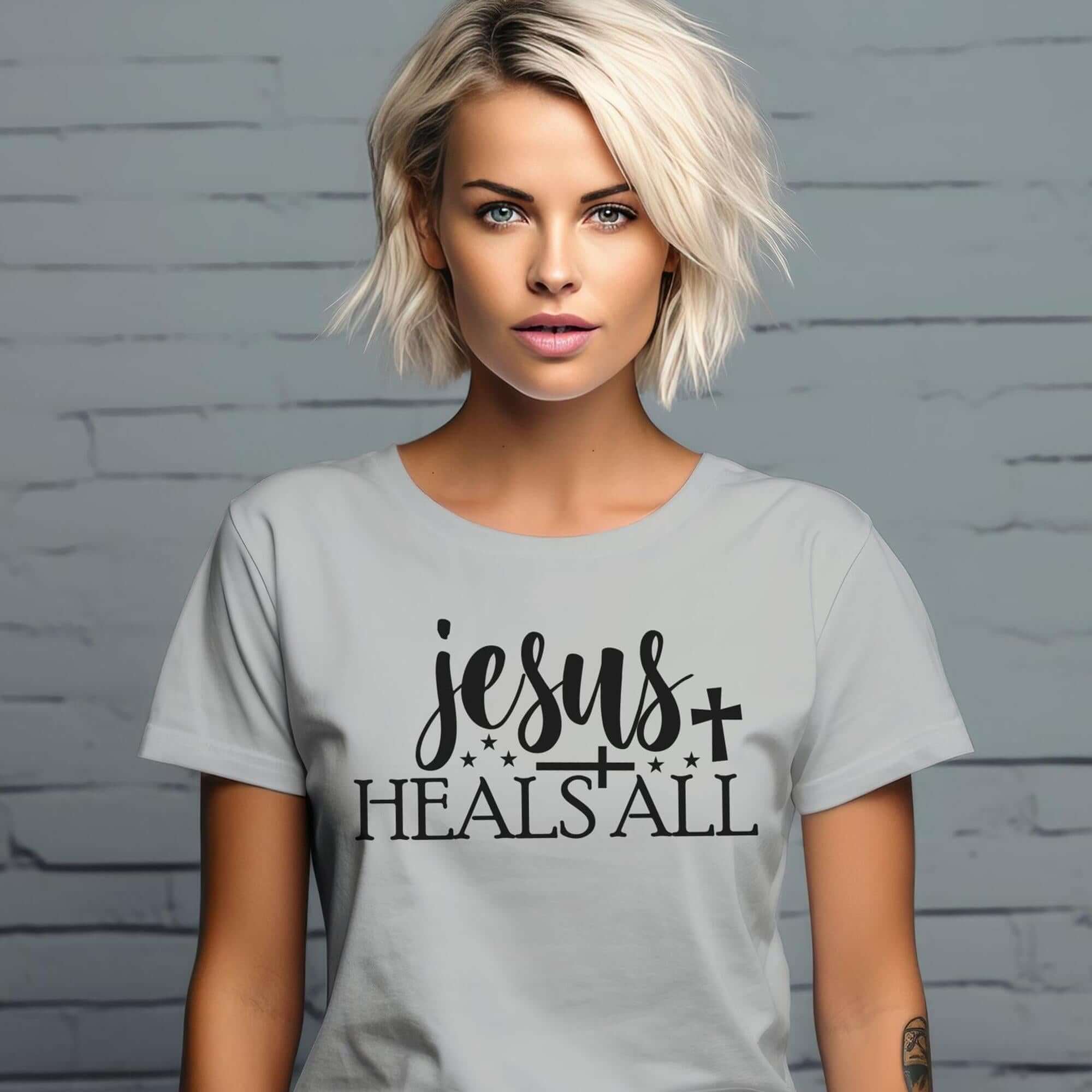 Jesus Heals All Women's Short Sleeve Tee - Jesus Passion Apparel