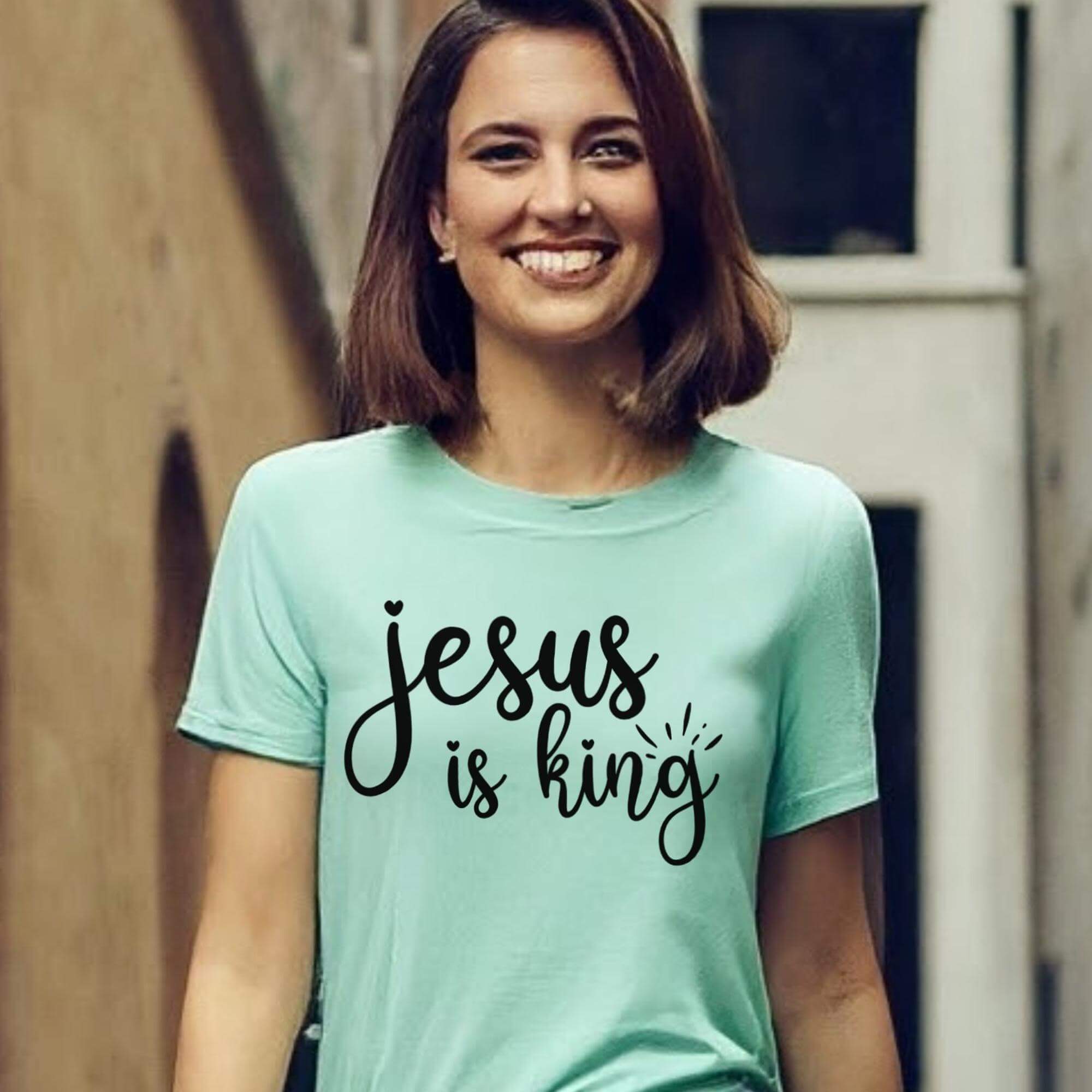 Jesus is King Women's Short Sleeve Tee - Jesus Passion Apparel