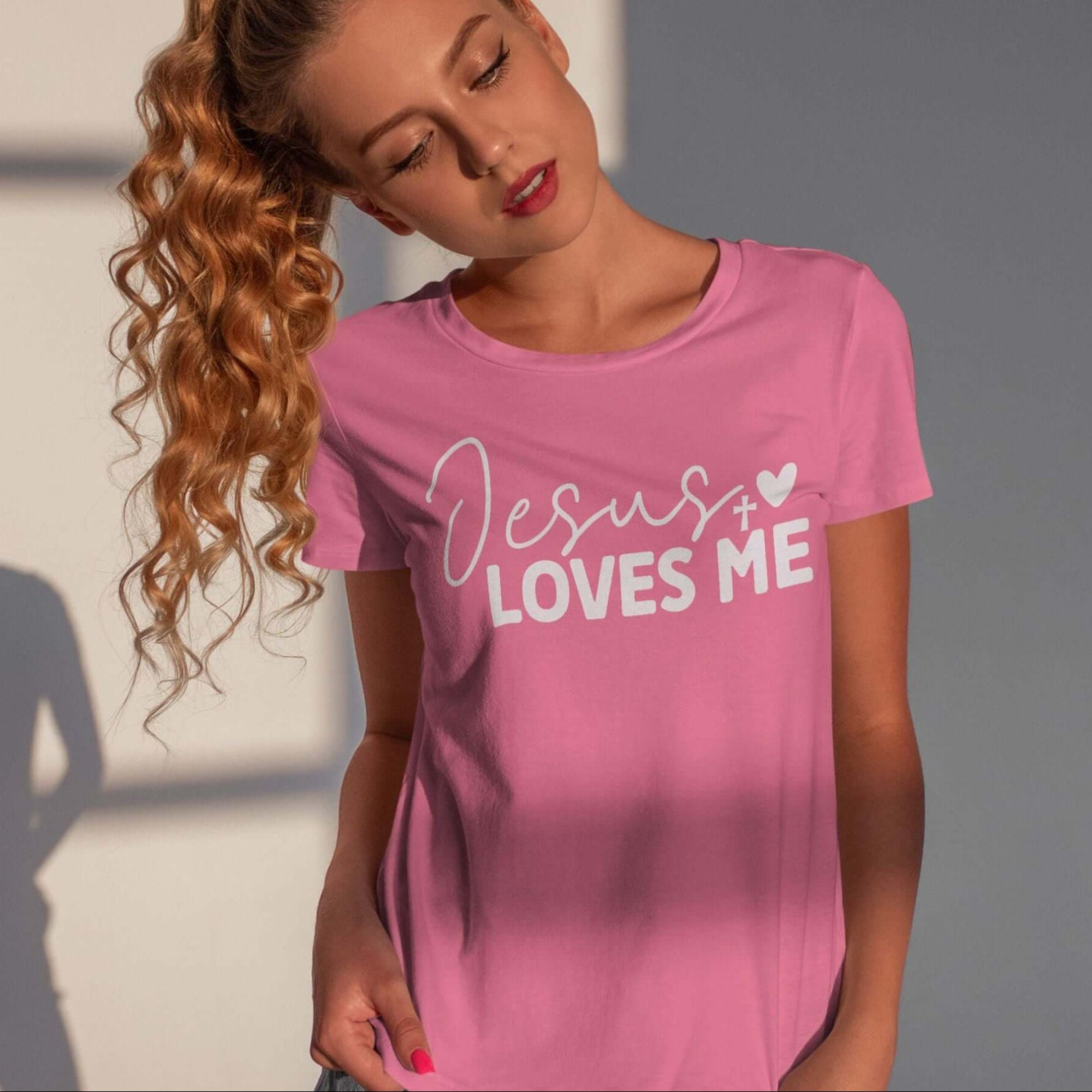 Jesus Loves Me Women's Short Sleeve Tee - Jesus Passion Apparel
