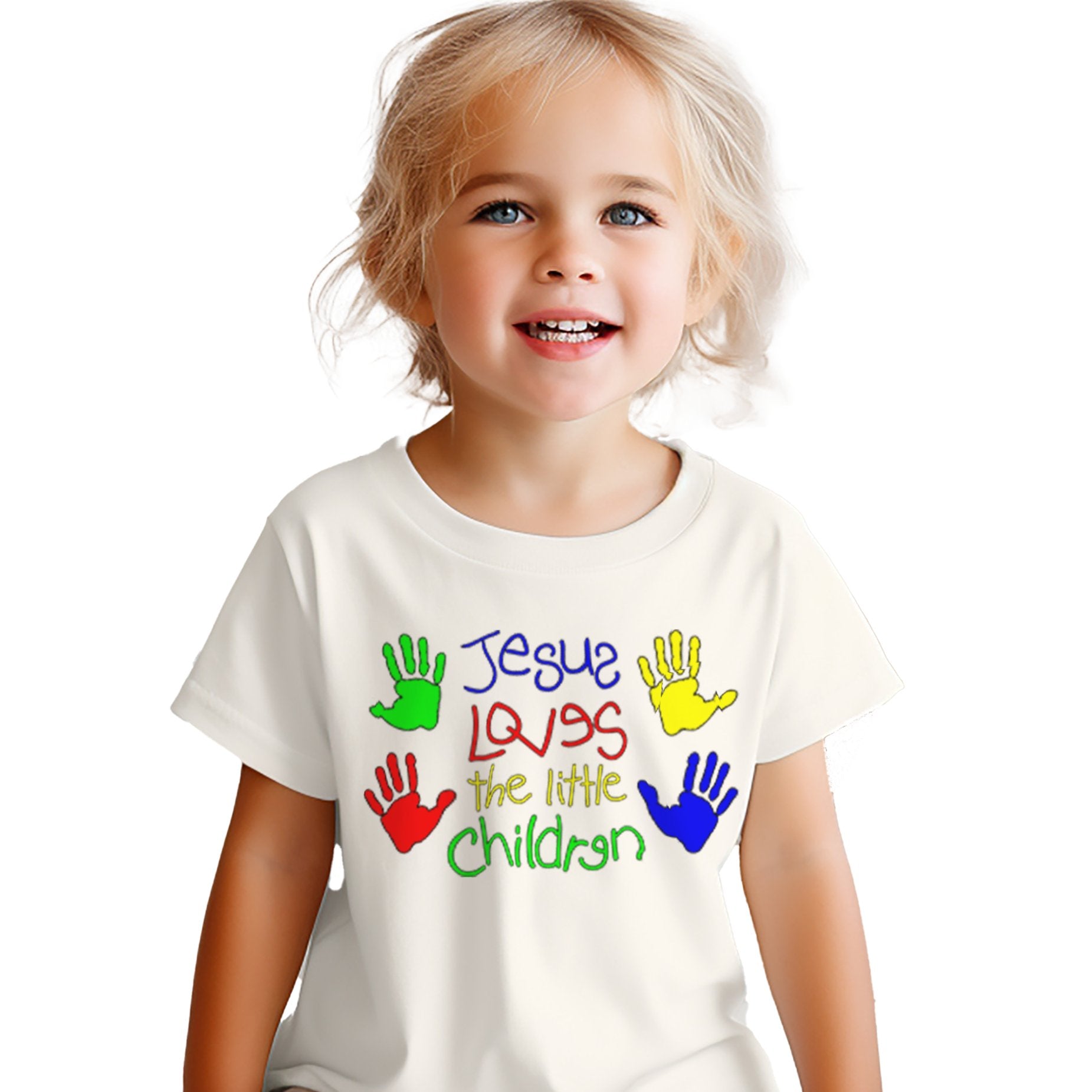 Jesus Loves the Little Children Toddler's Fine Jersey Tee - Jesus Passion Apparel
