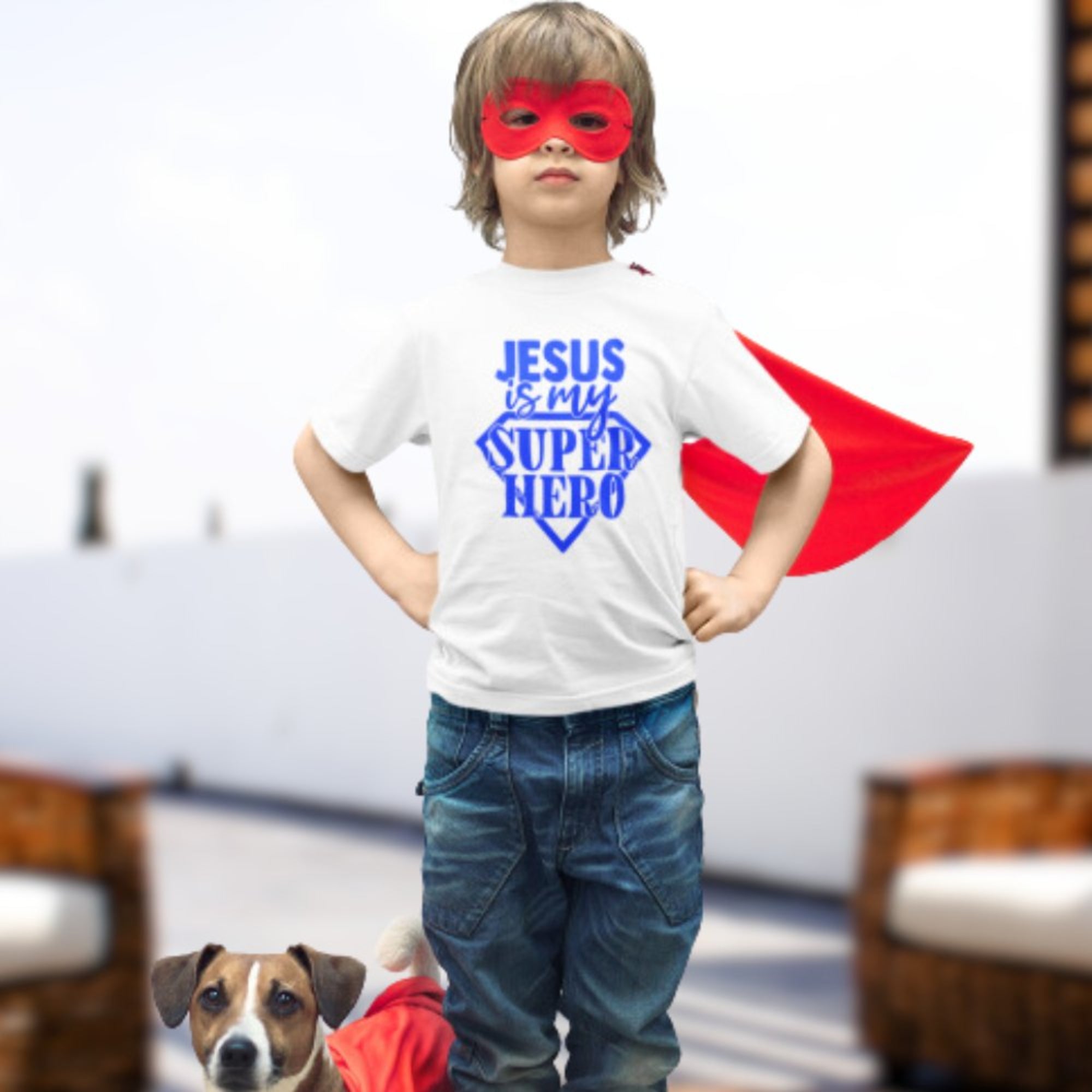 Jesus Superhero Youth Relaxed - Fit T-Shirt - Jesus Passion Apparel