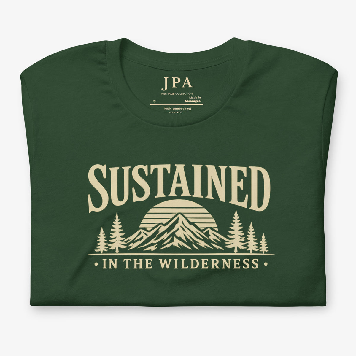Folded view of Sustained Tee.