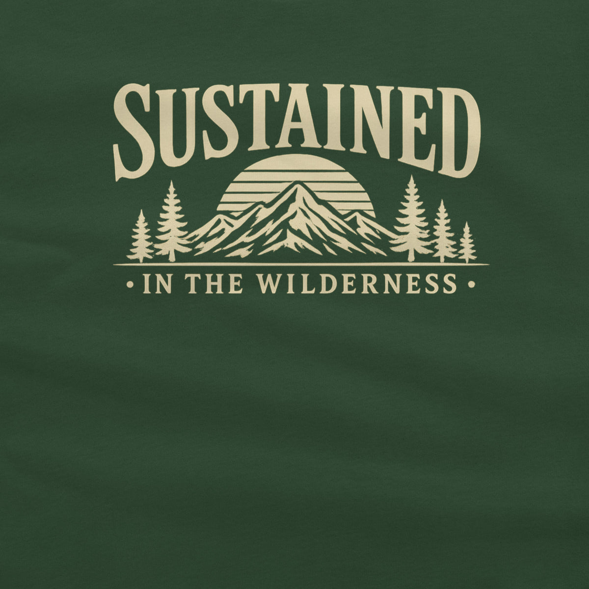 Close-up detail of Sustained Tee.