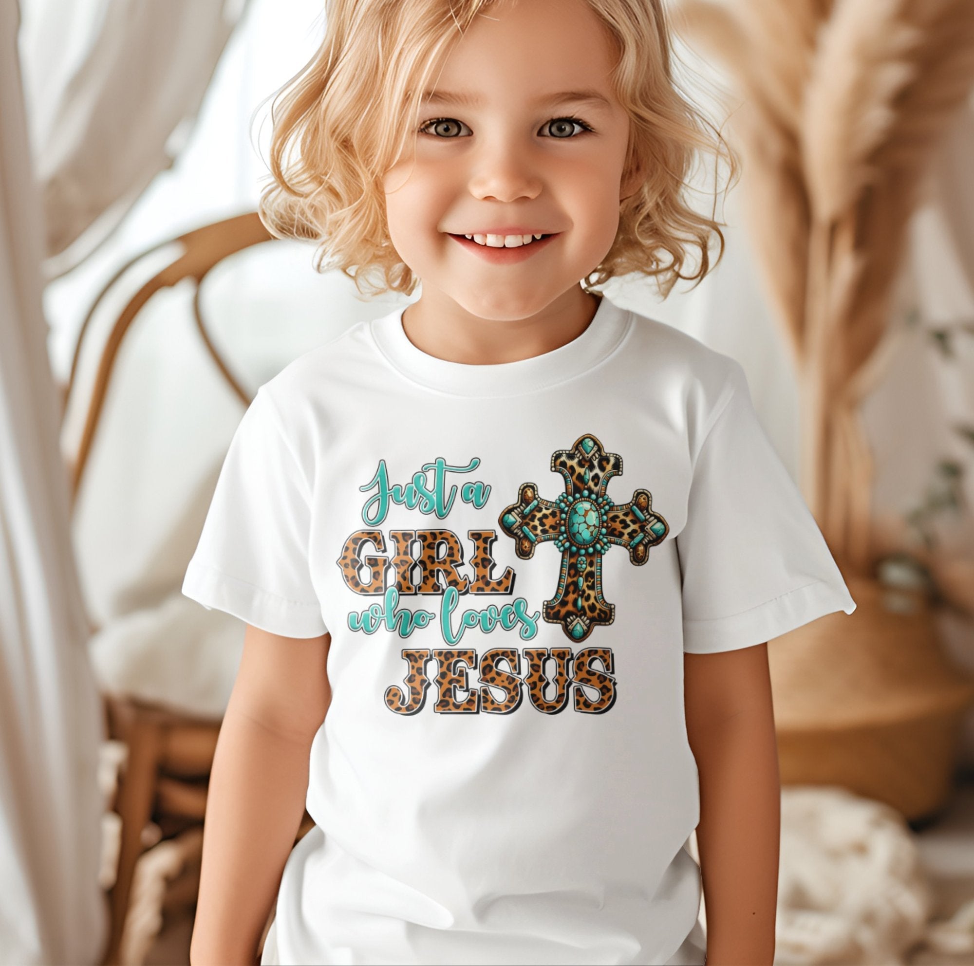 Just a Girl Who Loves Jesus Toddler Short Sleeve Tee - Jesus Passion Apparel