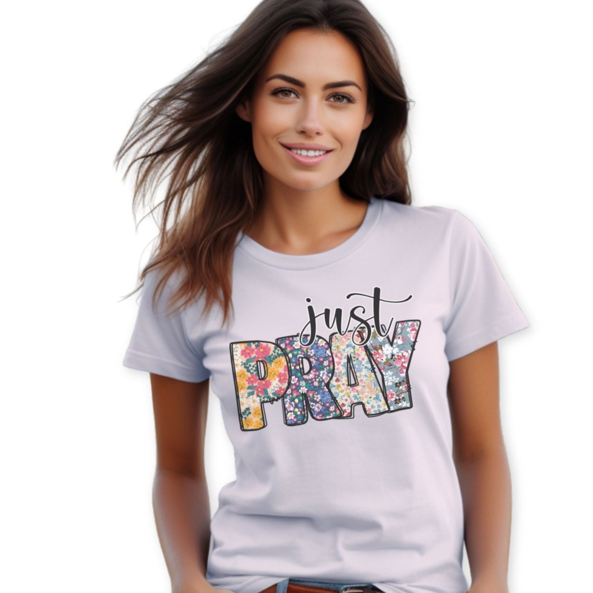 Just Pray Women's Jersey Short Sleeve T-Shirt - Jesus Passion Apparel