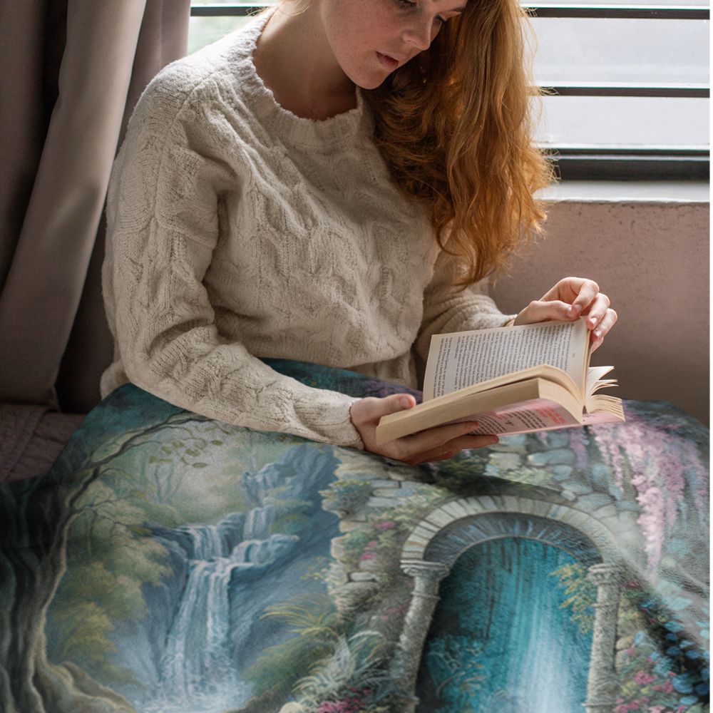 Leads Me Beside Still Waters Throw Blanket - 2 Sizes - Jesus Passion Apparel