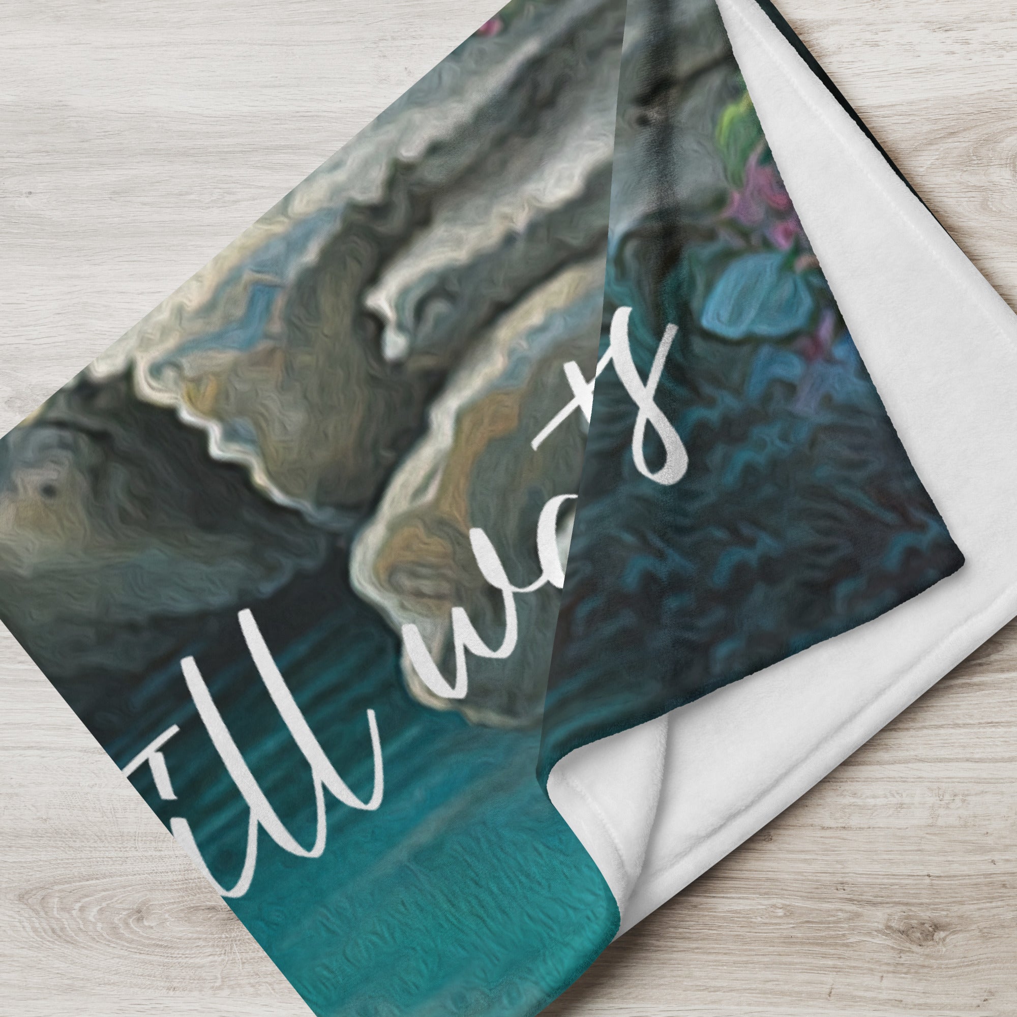 Leads Me Beside Still Waters Throw Blanket - 2 Sizes - Jesus Passion Apparel