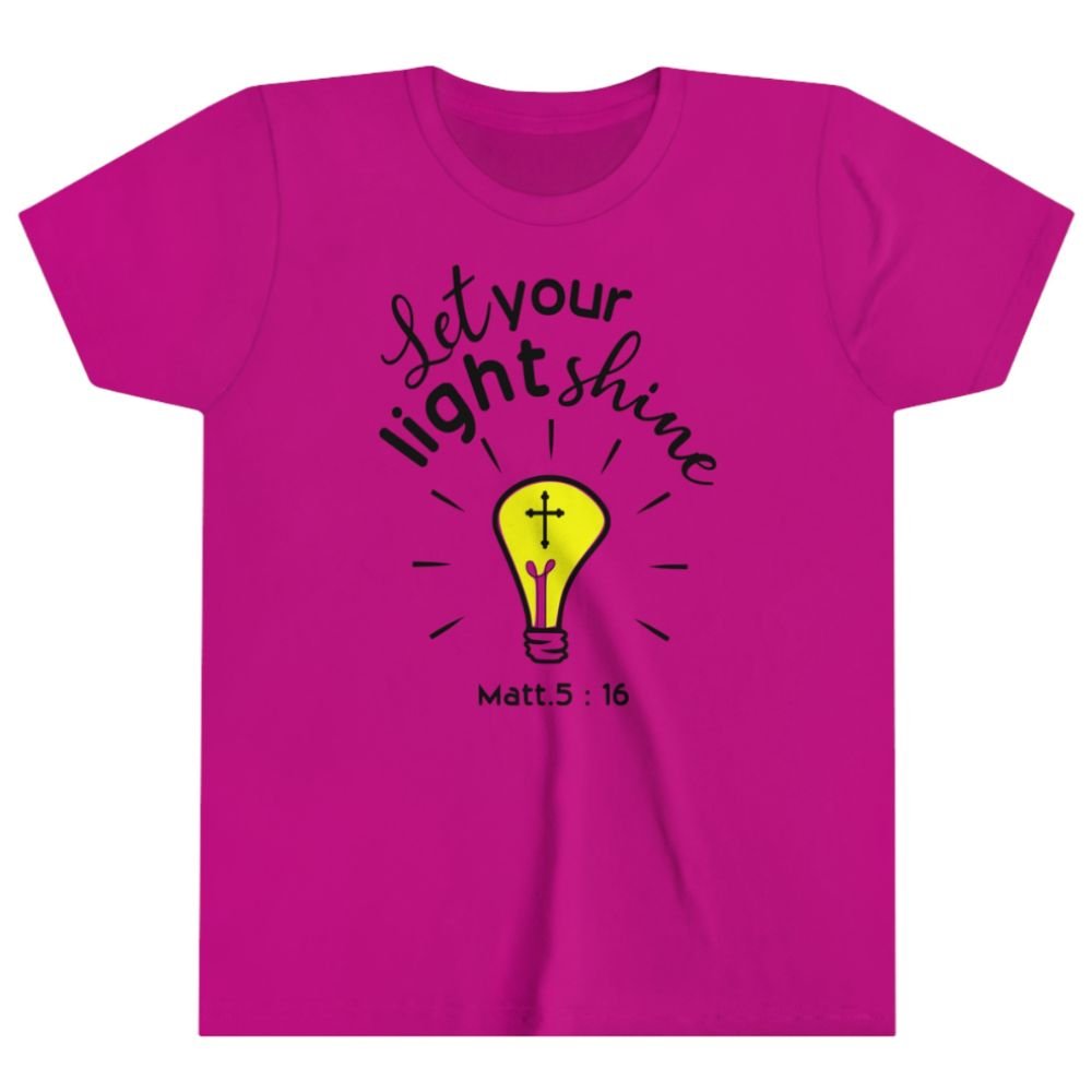 Let Your Light Shine Youth Relaxed - Fit T-Shirt - Jesus Passion Apparel