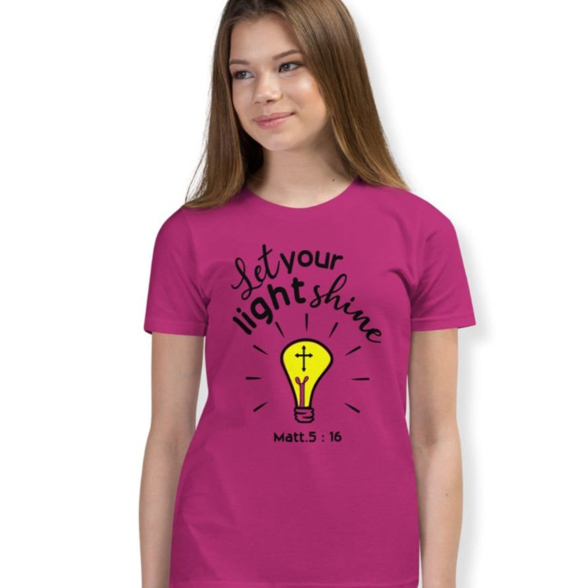 Let Your Light Shine Youth Relaxed - Fit T-Shirt - Jesus Passion Apparel