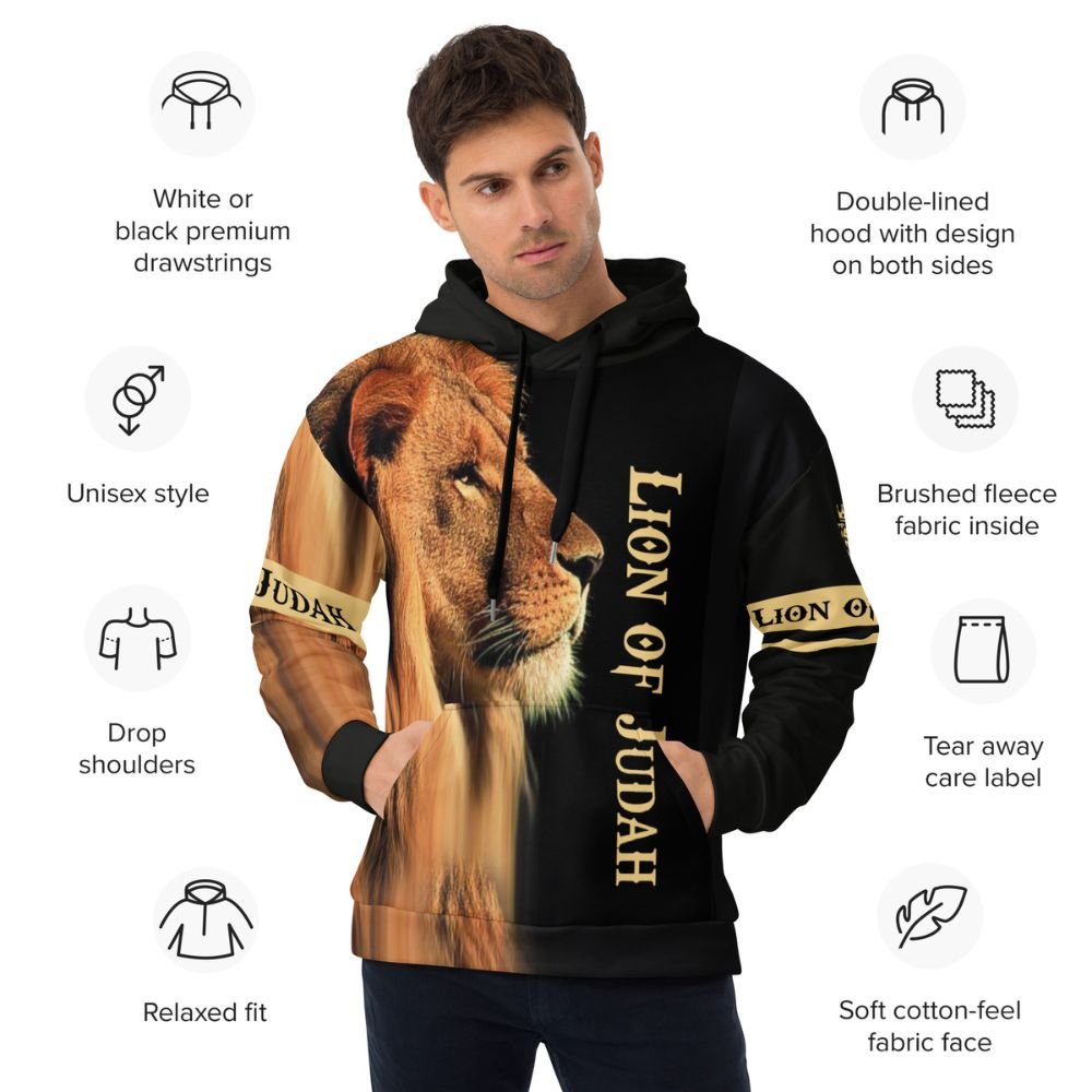 Lion of Judah Fleece Unisex Hoodie - Jesus Passion Apparel