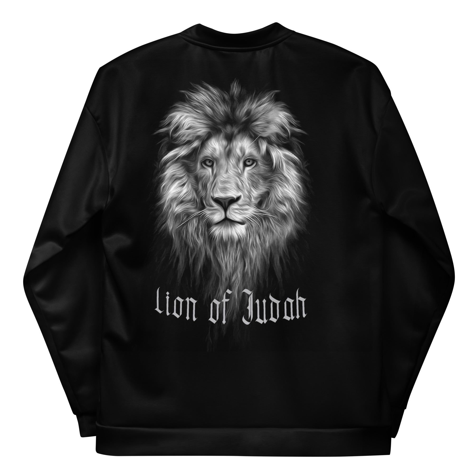 Lion of Judah Men's Black Bomber Jacket - Jesus Passion Apparel