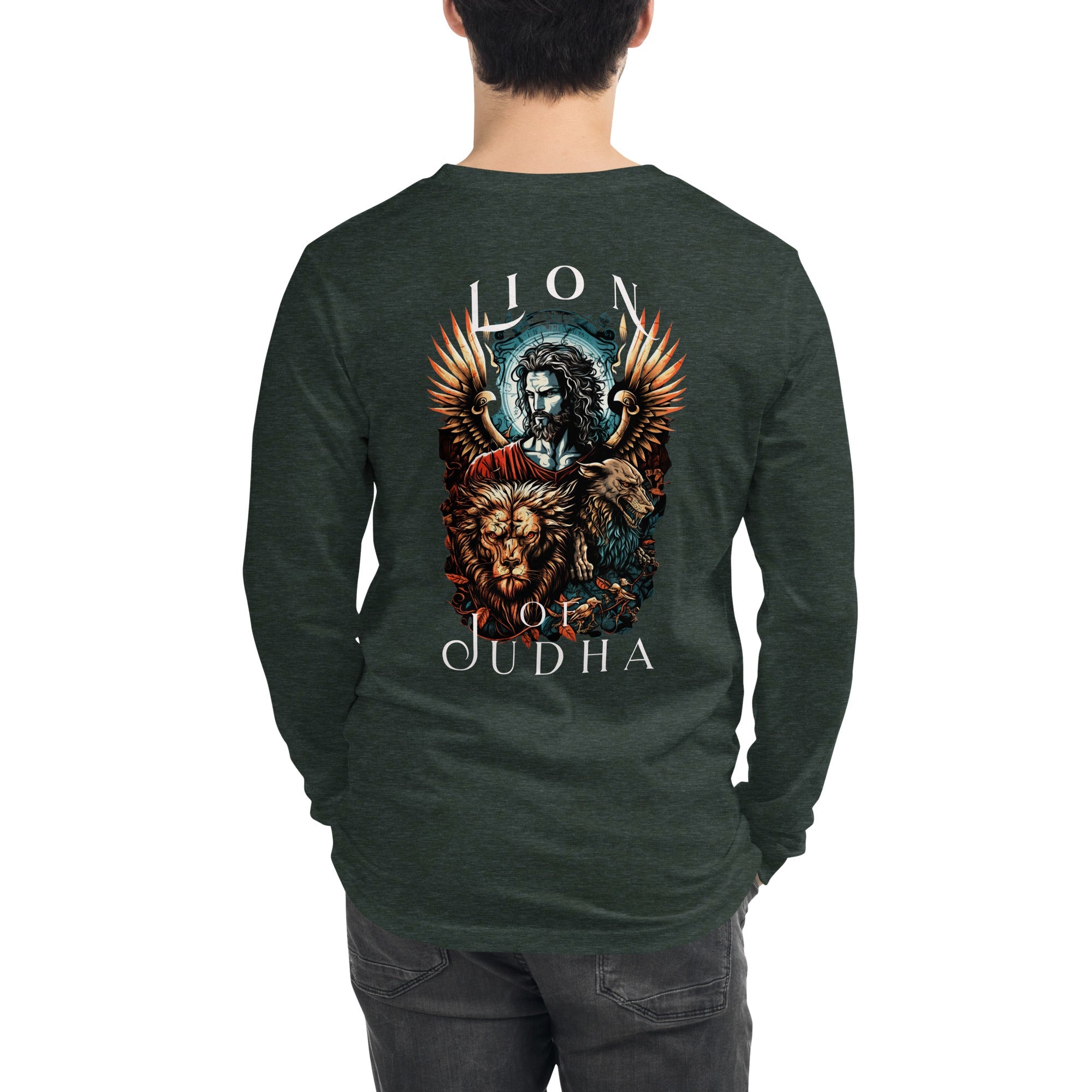 Lion of Judah Men's Unisex Long Sleeve Tee - Jesus Passion Apparel