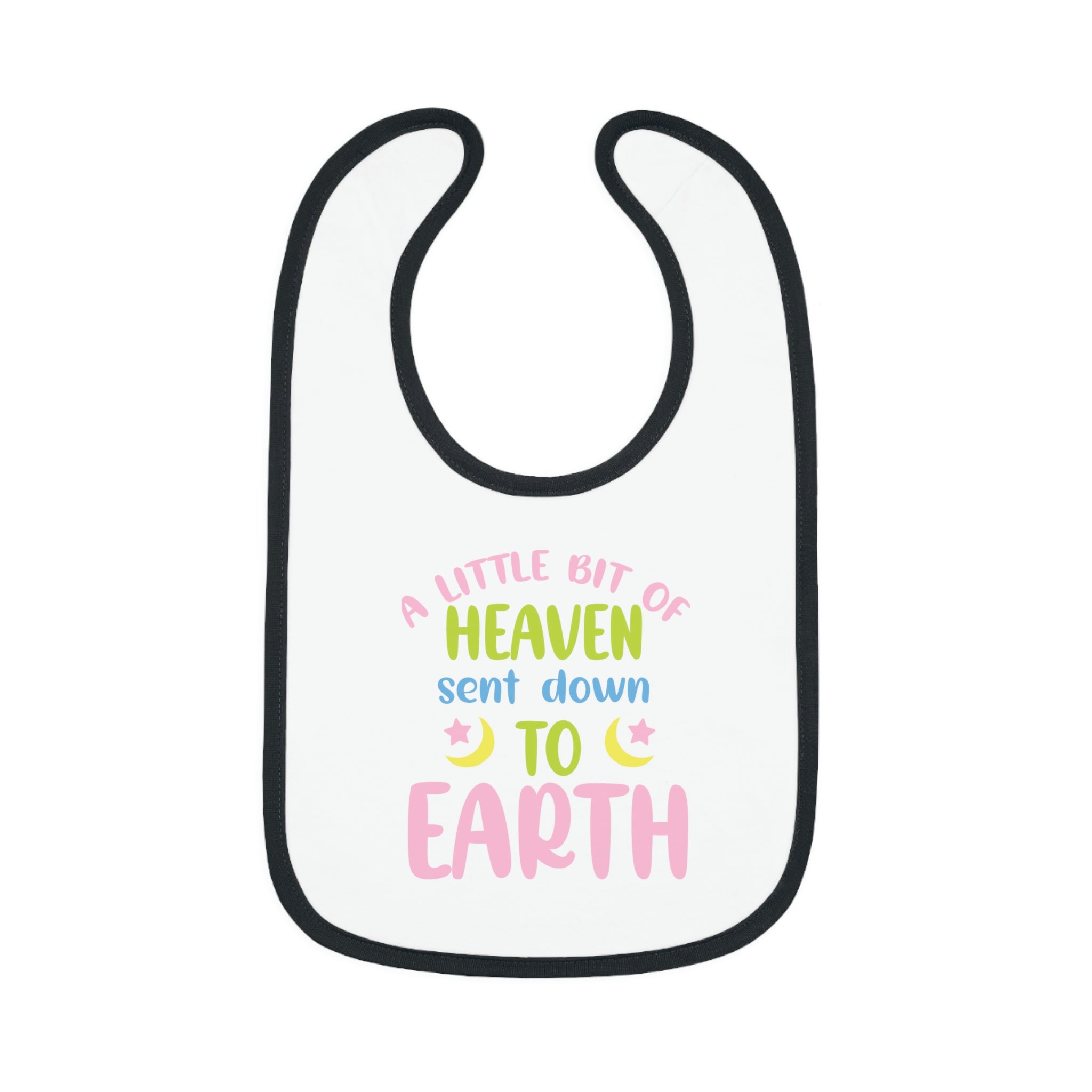 Little Bit Of Heaven - Pink Baby Jersey Bib - Jesus Passion Apparel