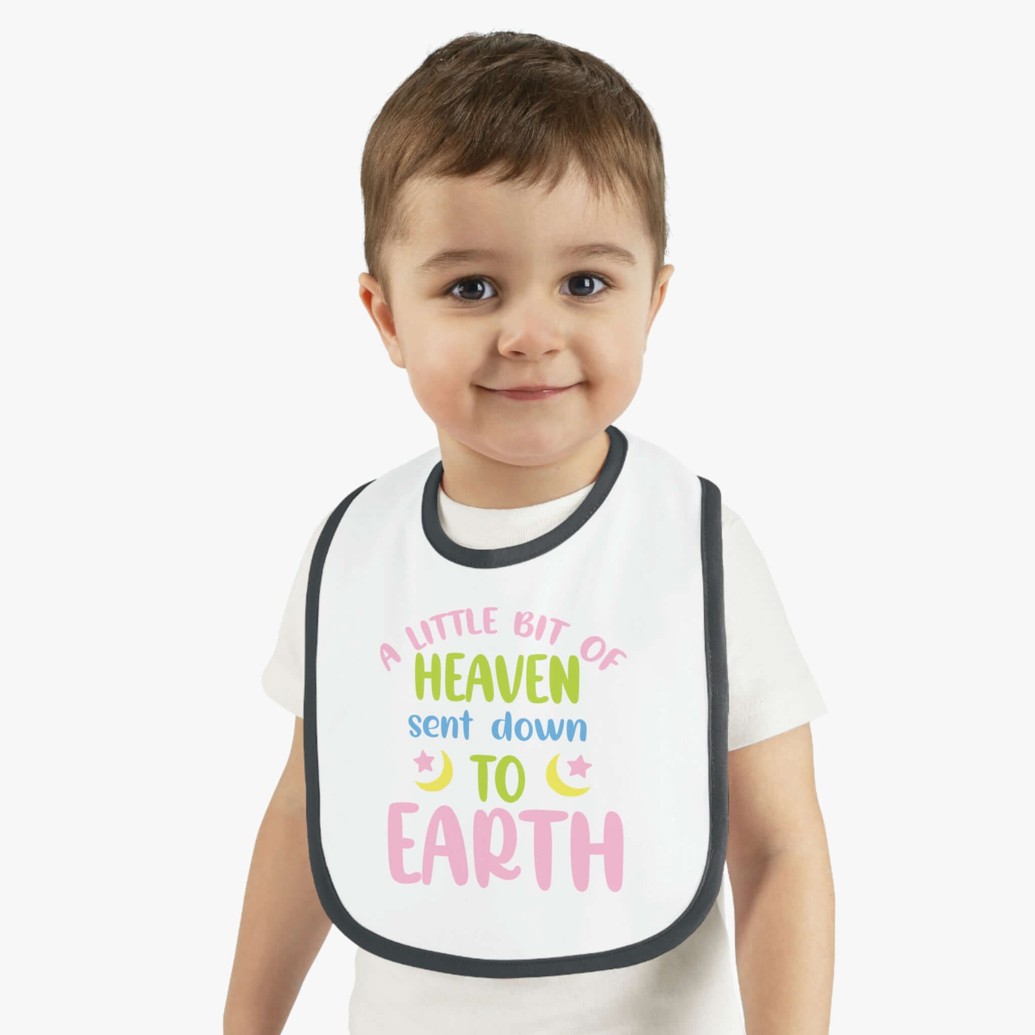 Little Bit Of Heaven - Pink Baby Jersey Bib - Jesus Passion Apparel