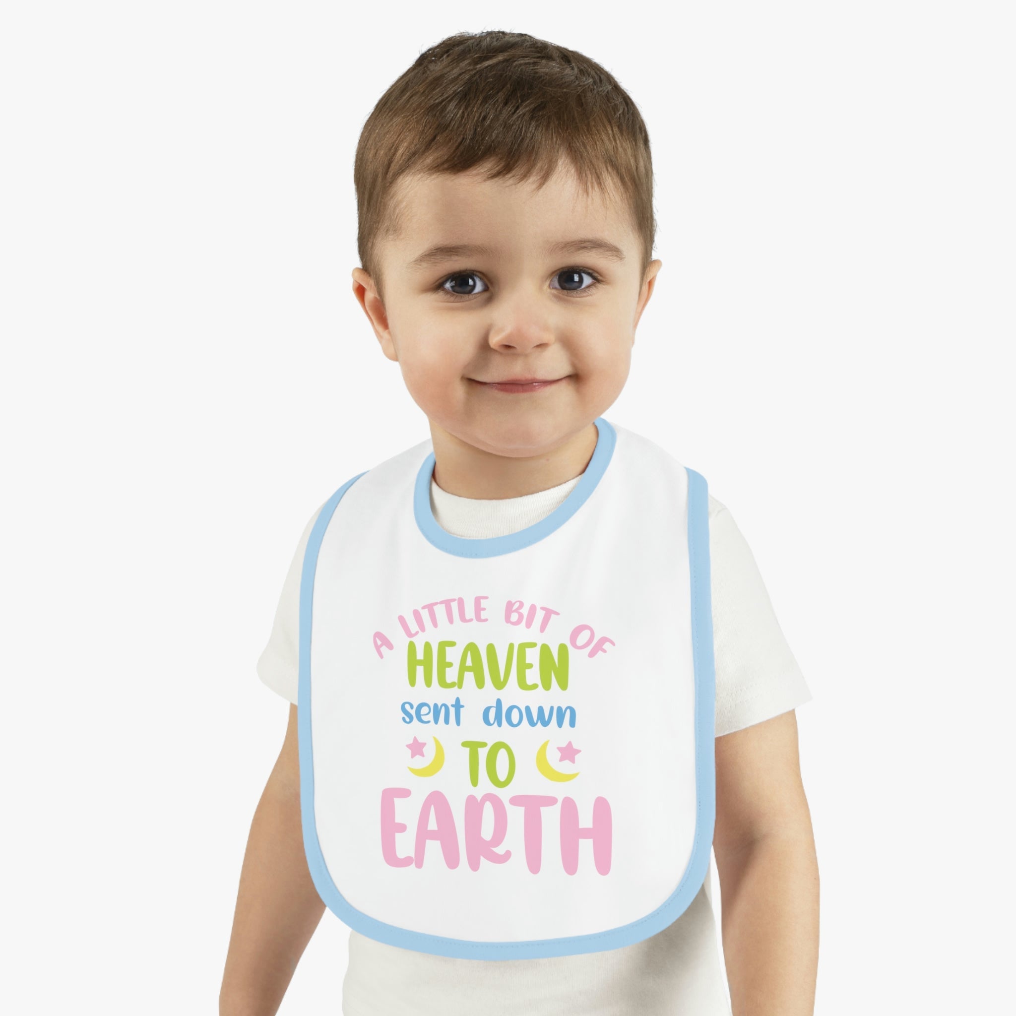 Little Bit Of Heaven - Pink Baby Jersey Bib - Jesus Passion Apparel