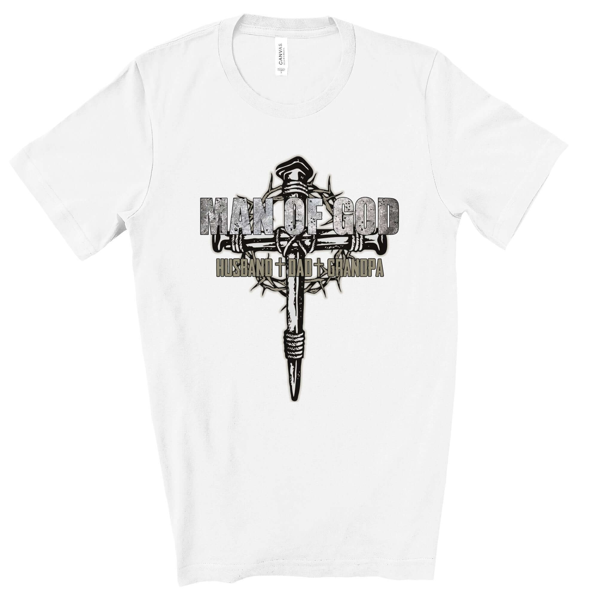 Man of God Husband Dad Grandpa Men's Jersey Short Sleeve Tee - Jesus Passion Apparel