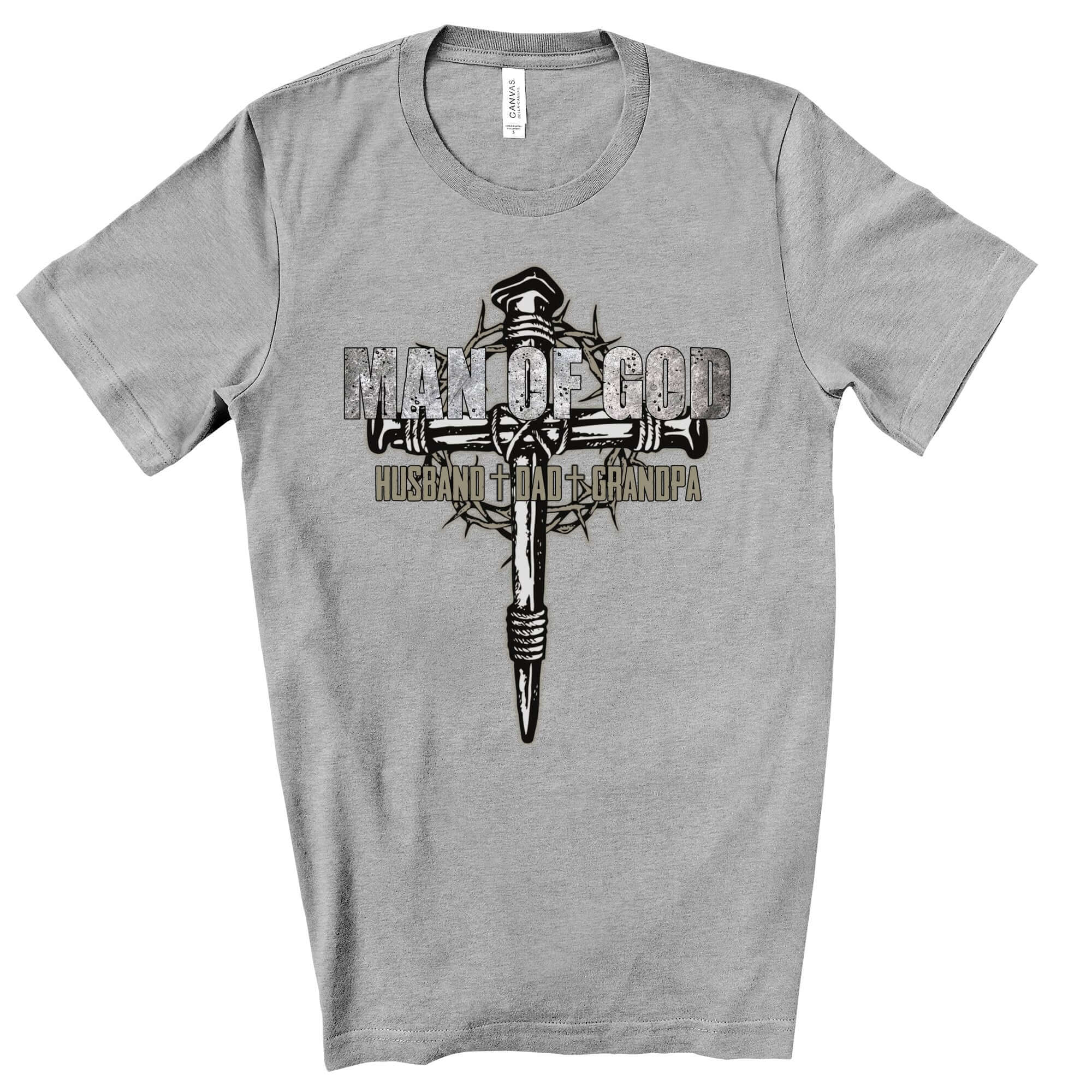 Man of God Husband Dad Grandpa Men's Jersey Short Sleeve Tee - Jesus Passion Apparel