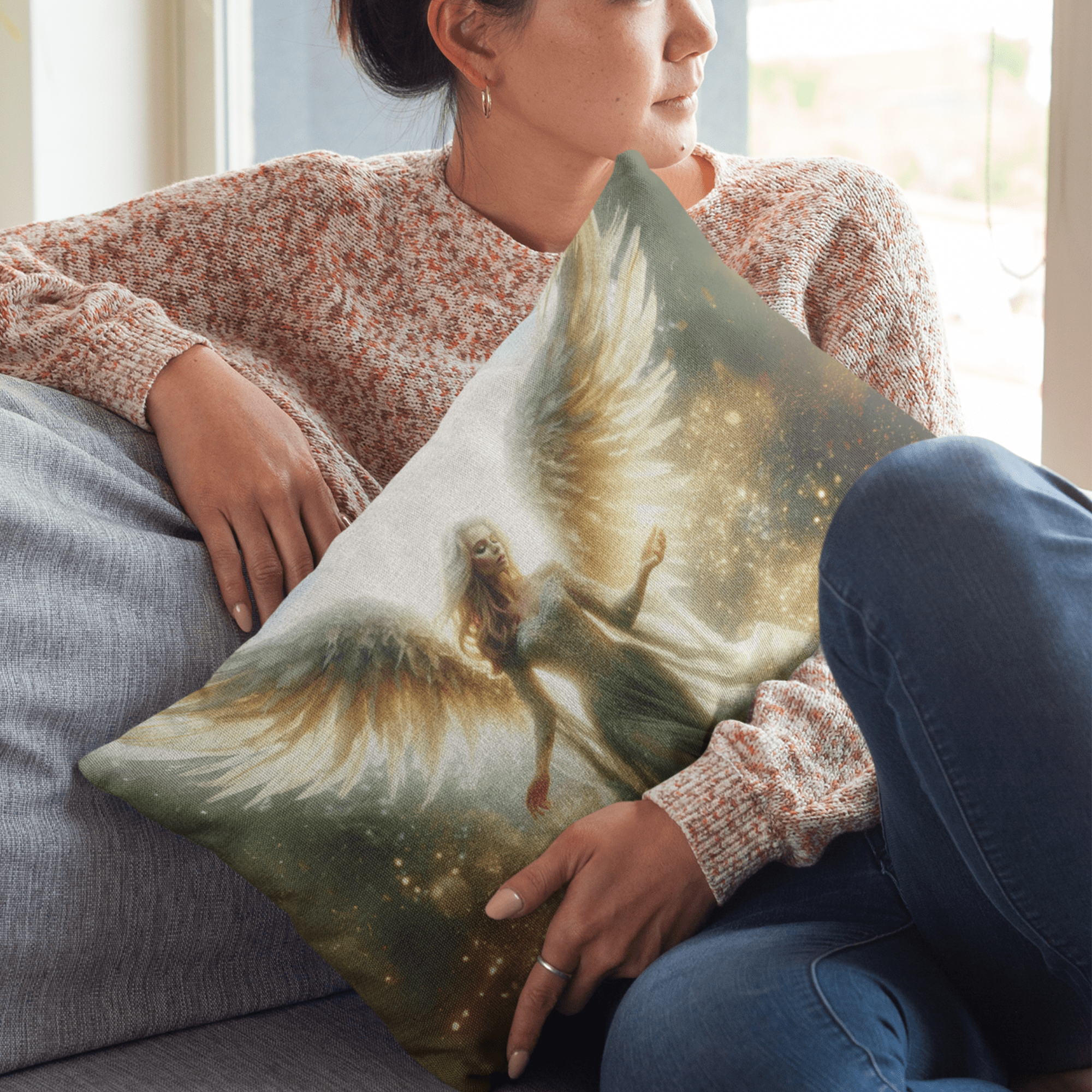 Meadow Angel Premium Pillows - Jesus Passion Apparel