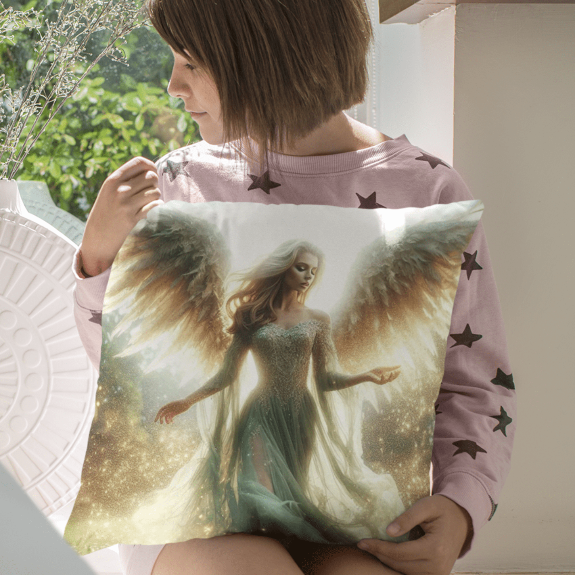 Meadow Angel Premium Pillows - Jesus Passion Apparel