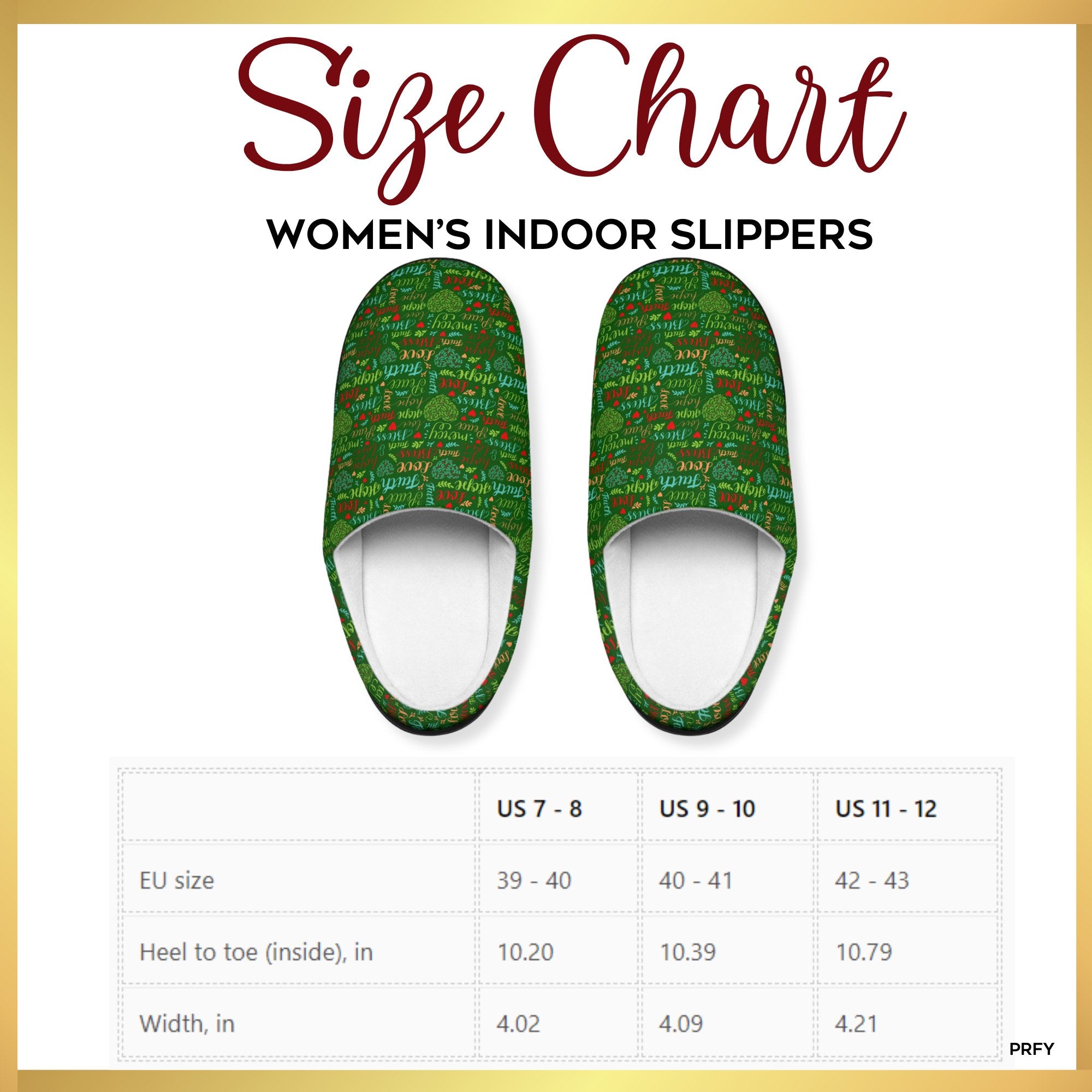 Mercy Peace Hope & Love Women's Green Indoor Slippers - Matching Pajama Set and Lounge / Pajama Pants Available - Jesus Passion Apparel