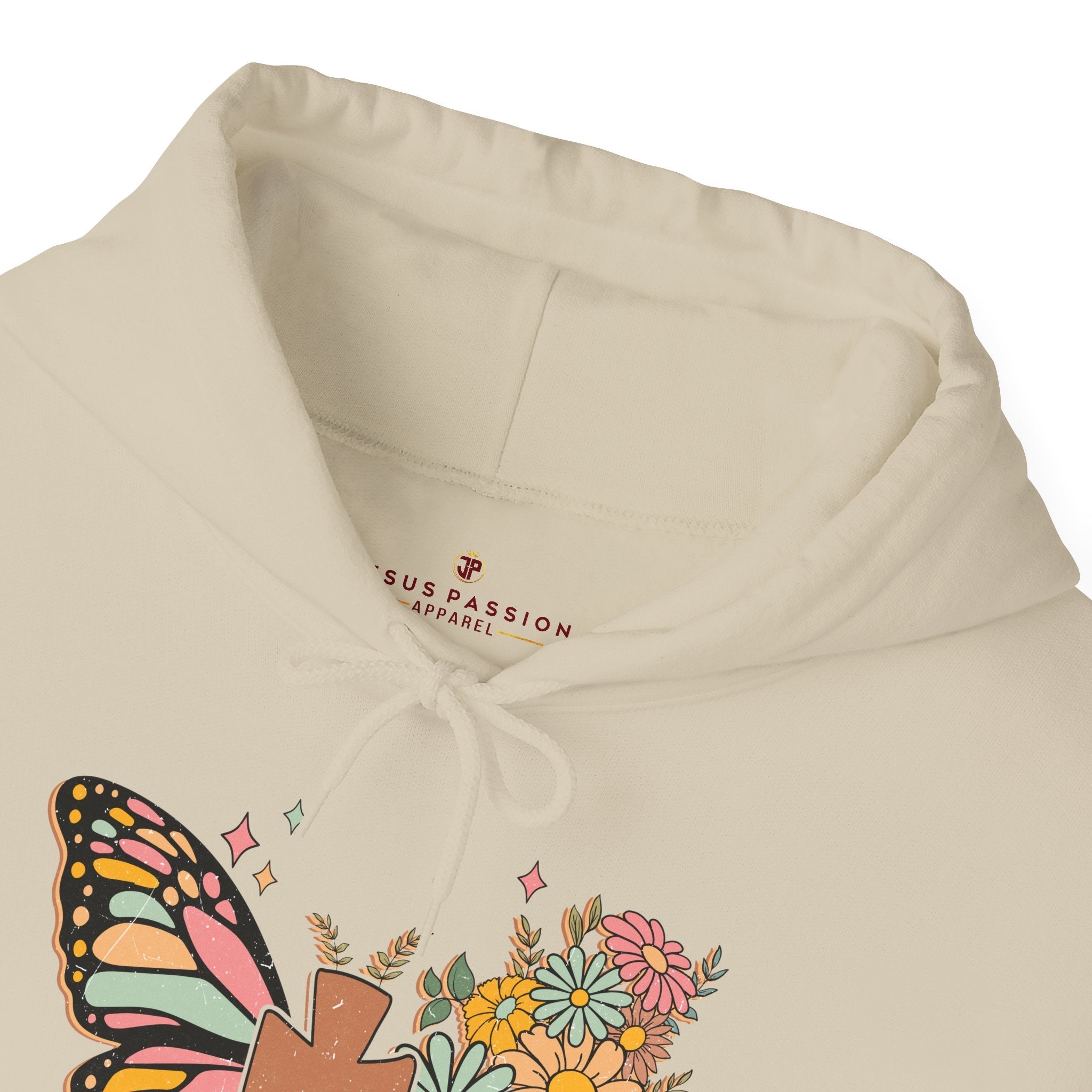 New Creation Butterfly Retro - Inspired Unisex - Fit Hoodie - Jesus Passion Apparel