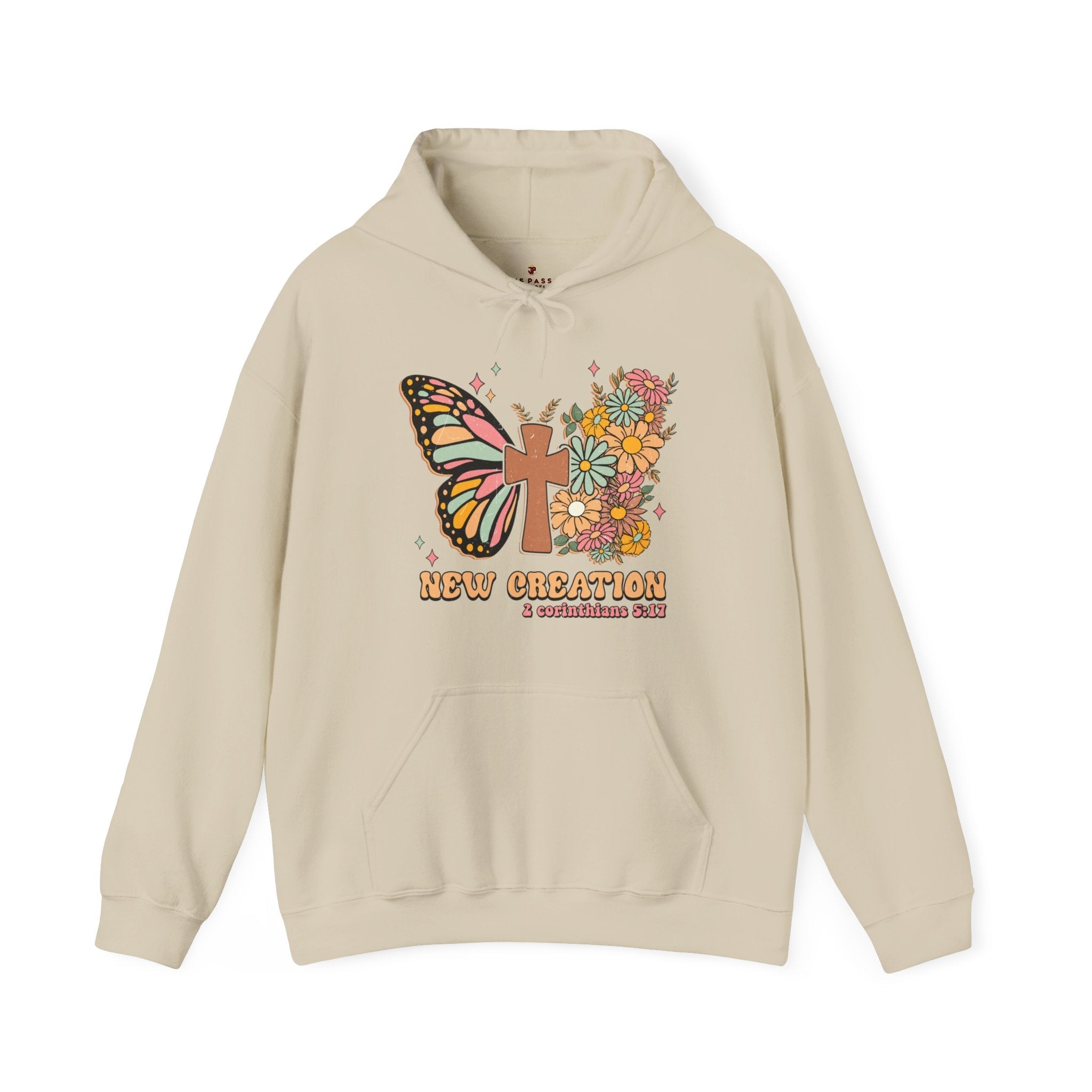 New Creation Butterfly Retro - Inspired Unisex - Fit Hoodie - Jesus Passion Apparel