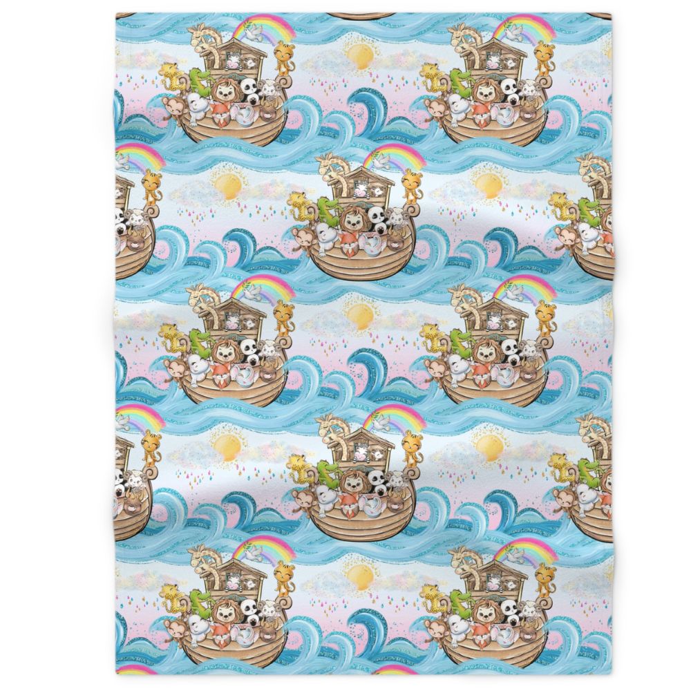 Noah's Ark - The Sun Comes Out Soft Fleece Baby Blanket - Jesus Passion Apparel