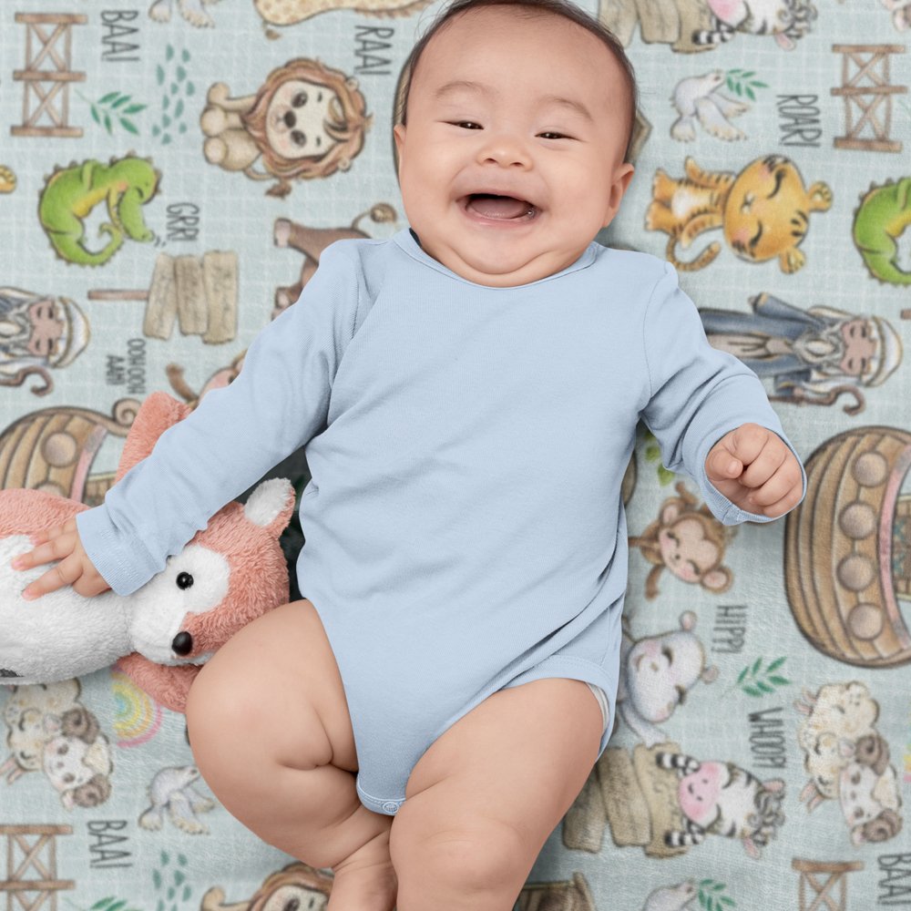 Noah's Ark Velveteen Minky Blanket - Jesus Passion Apparel