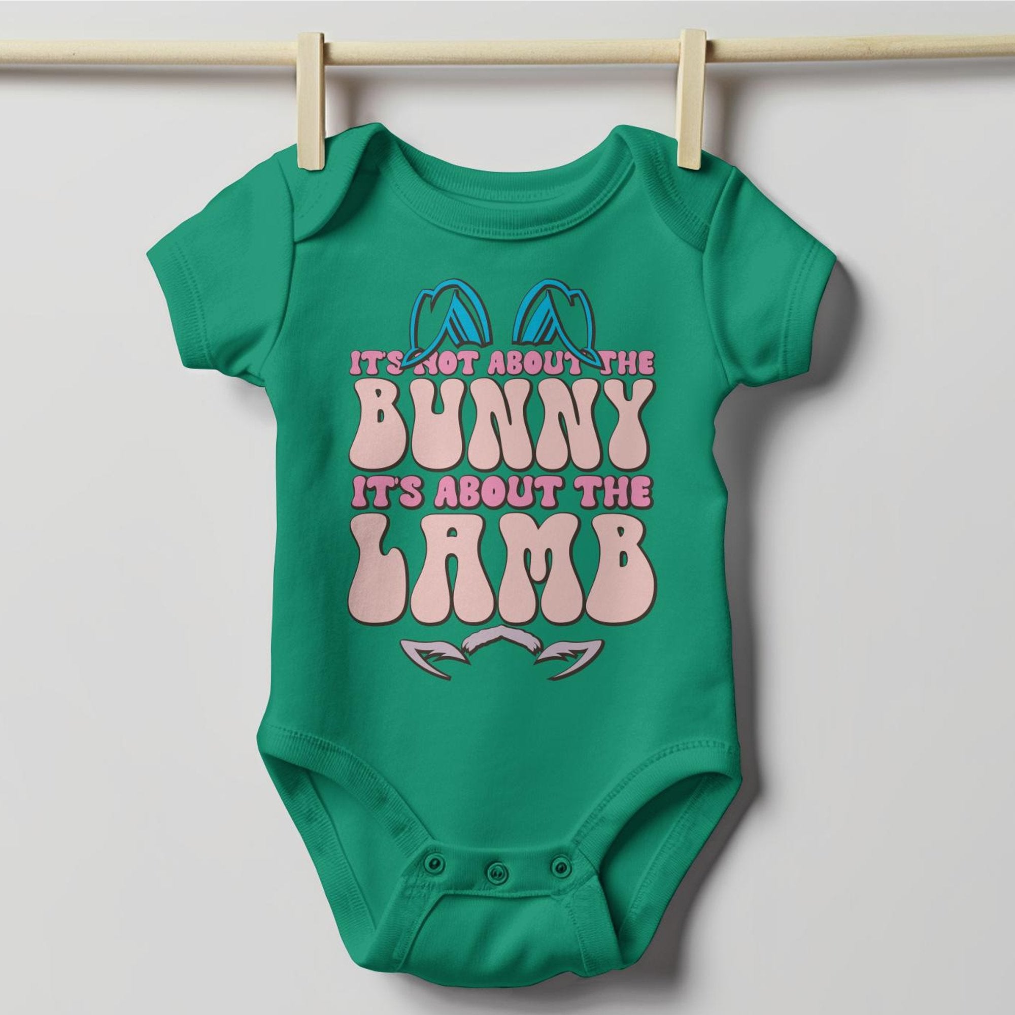 Not About the Bunny Infant Fine Jersey Bodysuit - Jesus Passion Apparel