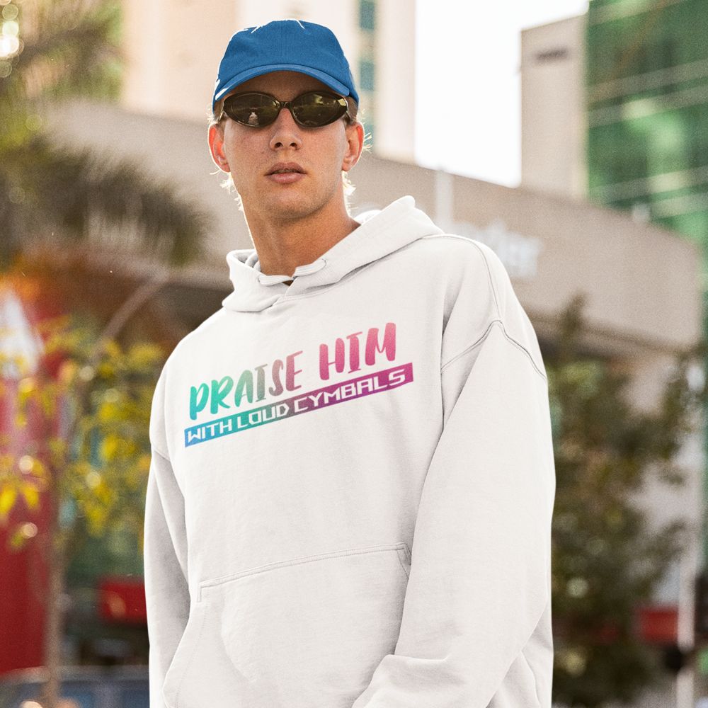 Praise Him with Loud Cymbals Men's Heavy Blend™ Hoodie - Jesus Passion Apparel