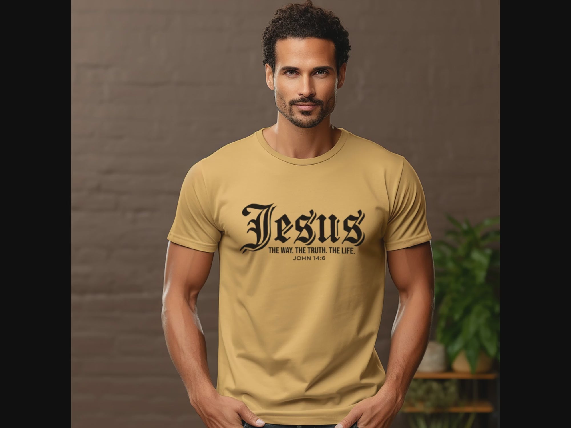 Jesus The Way The Truth The Life John 14 6 Men's Jersey Short Sleeve Tee Size: XS Color: Aqua Jesus Passion Apparel
