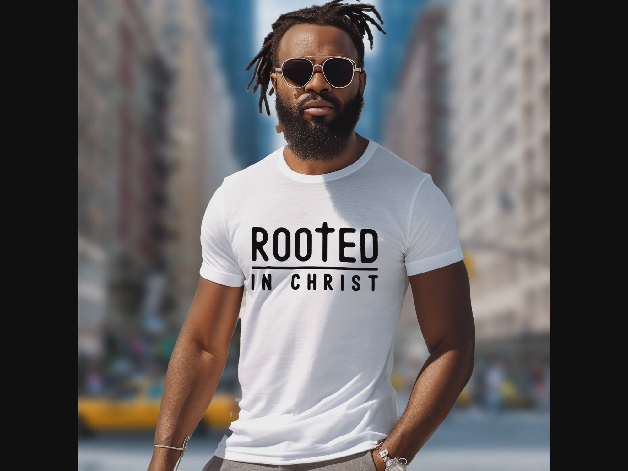Rooted in Christ Men's Jersey Short Sleeve Tee Size: XS Color: Aqua Jesus Passion Apparel