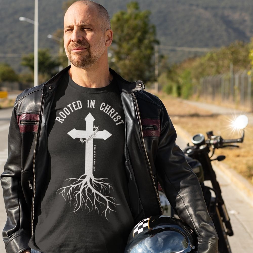 Rooted in Christ Jersey Short Sleeve T-Shirt - Jesus Passion Apparel