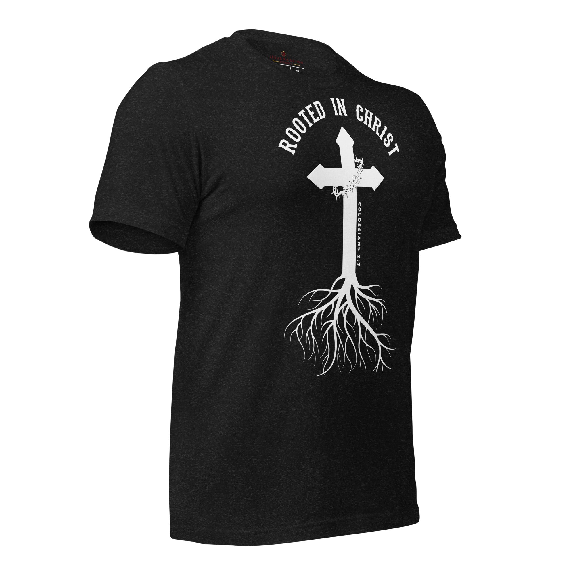 Rooted in Christ Jersey Short Sleeve T-Shirt - Jesus Passion Apparel