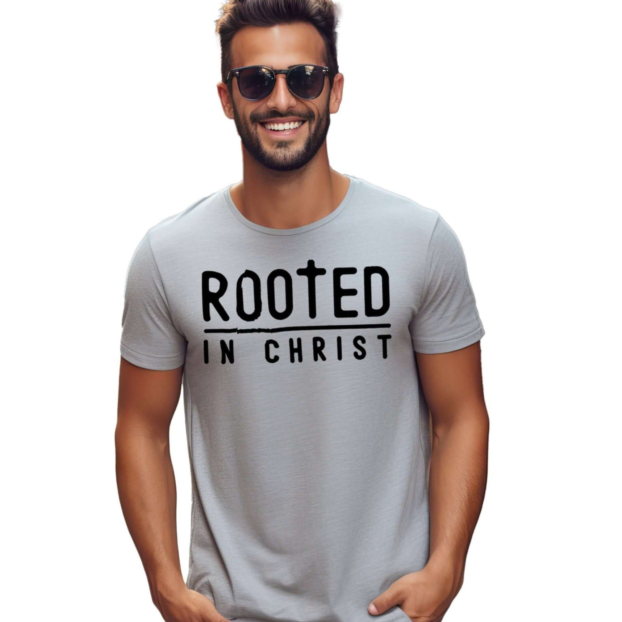 Rooted in Christ Men's Jersey Short Sleeve Tee - Jesus Passion Apparel